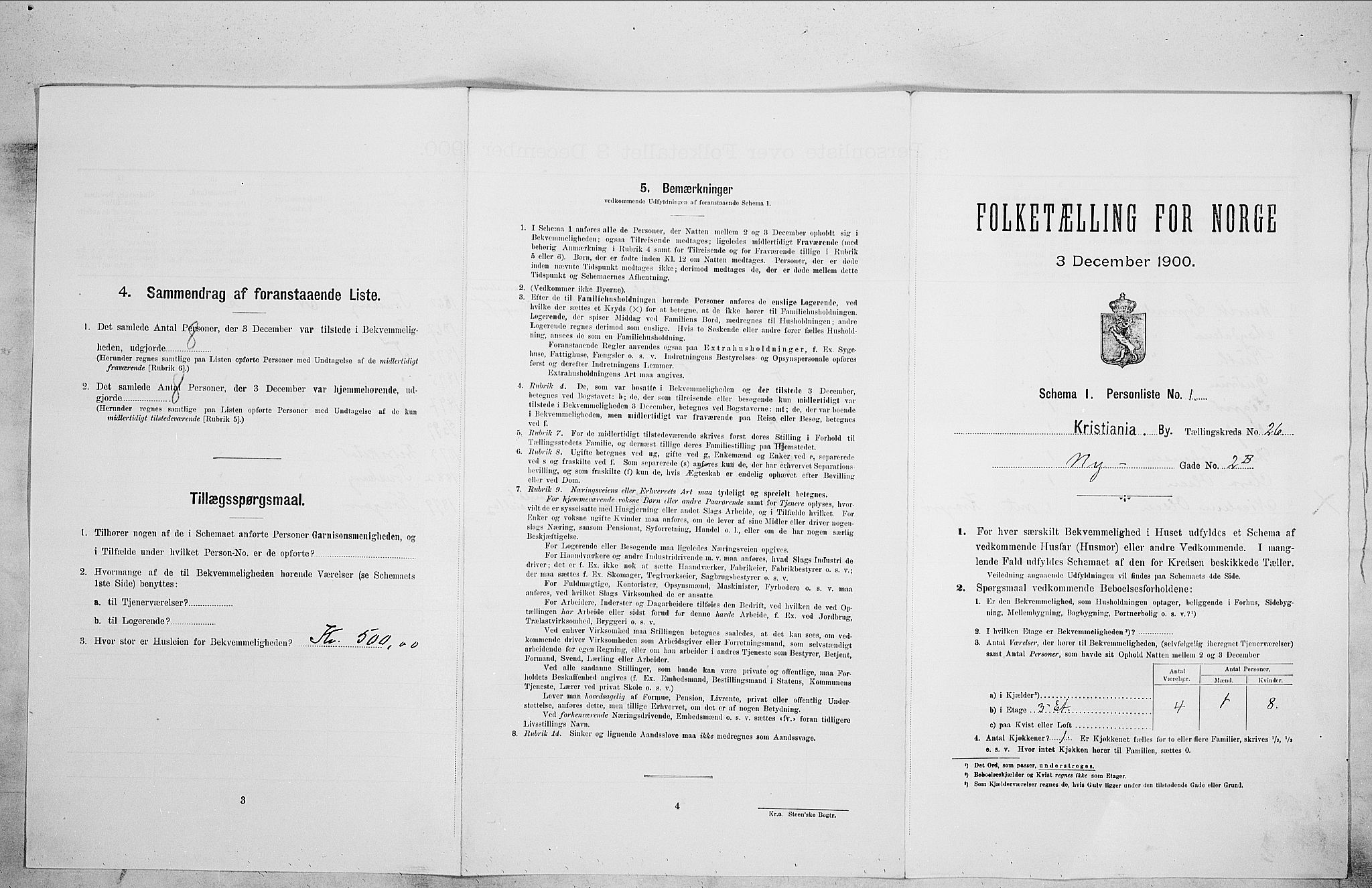 SAO, Folketelling 1900 for 0301 Kristiania kjøpstad, 1900, s. 66933