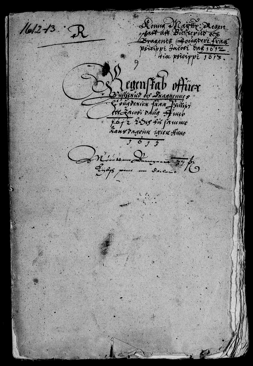 Rentekammeret inntil 1814, Reviderte regnskaper, Lensregnskaper, AV/RA-EA-5023/R/Rb/Rba/L0030: Akershus len, 1612-1613