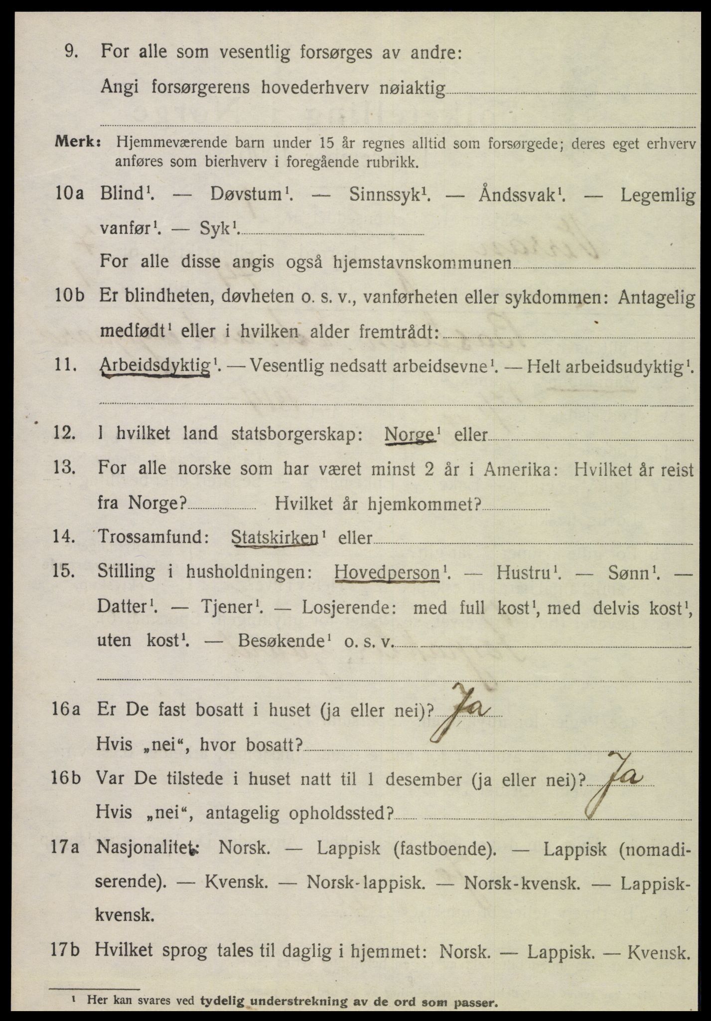 SAT, Folketelling 1920 for 1724 Verran herred, 1920, s. 2847