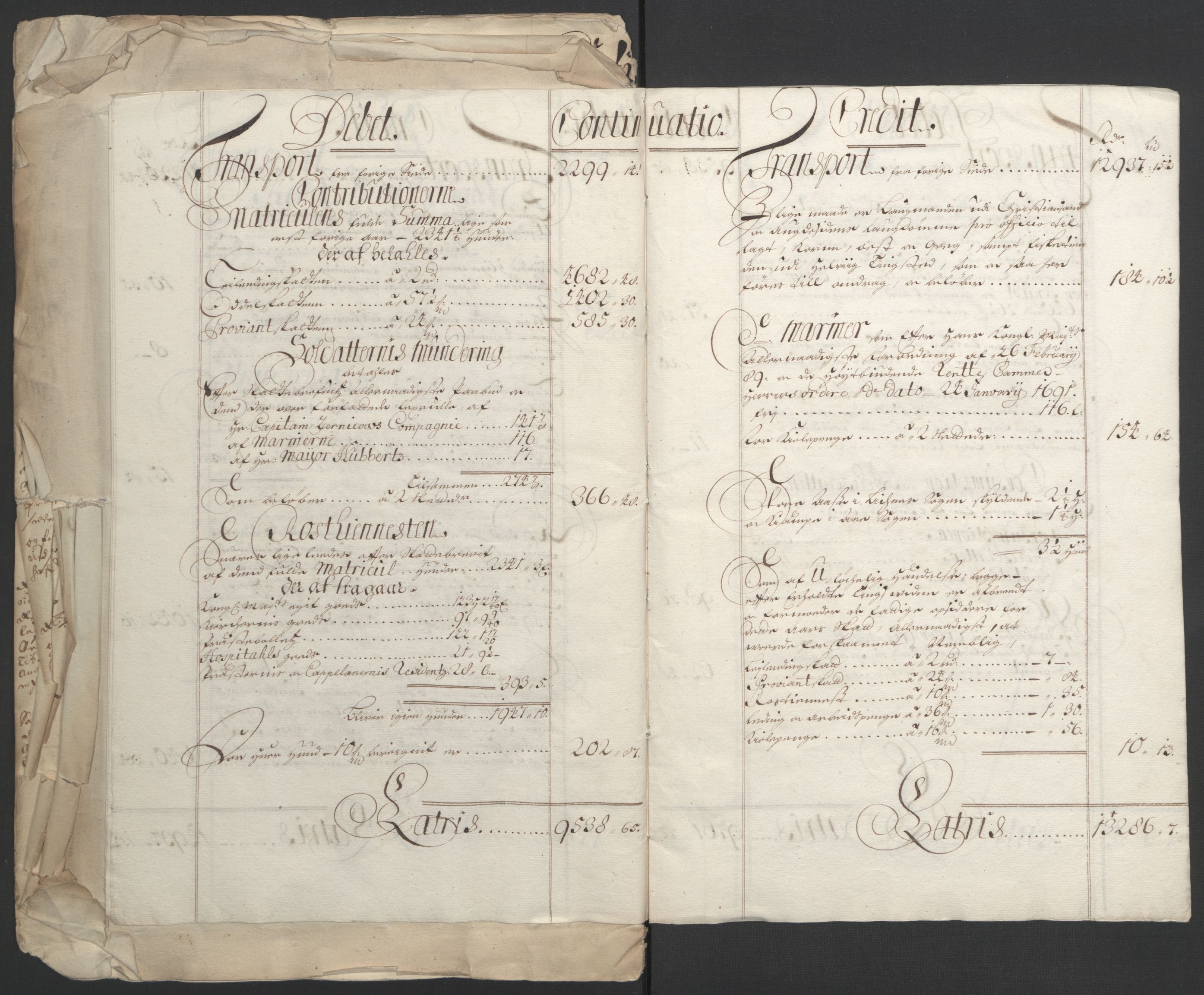 Rentekammeret inntil 1814, Reviderte regnskaper, Fogderegnskap, AV/RA-EA-4092/R43/L2545: Fogderegnskap Lista og Mandal, 1694-1695, s. 208