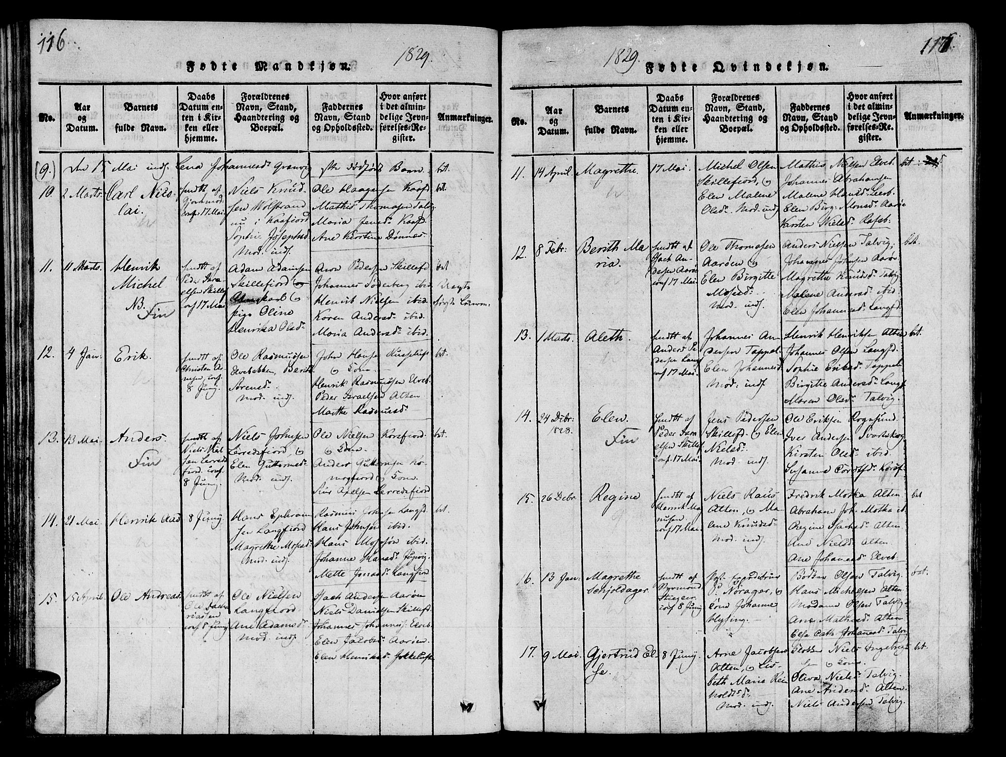Talvik sokneprestkontor, AV/SATØ-S-1337/H/Ha/L0008kirke: Ministerialbok nr. 8, 1821-1837, s. 116-117