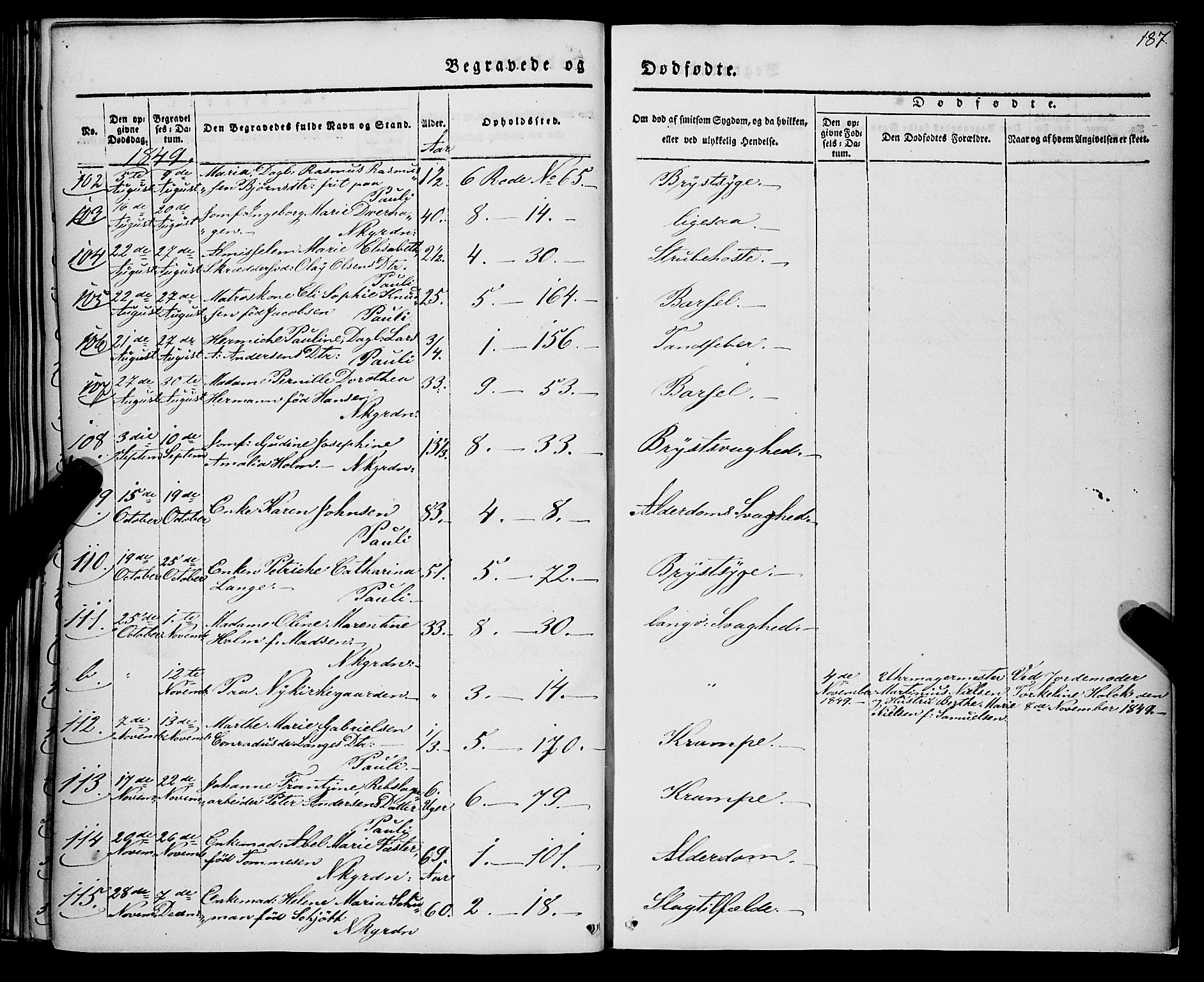 Nykirken Sokneprestembete, AV/SAB-A-77101/H/Haa/L0041: Ministerialbok nr. E 1, 1833-1850, s. 187
