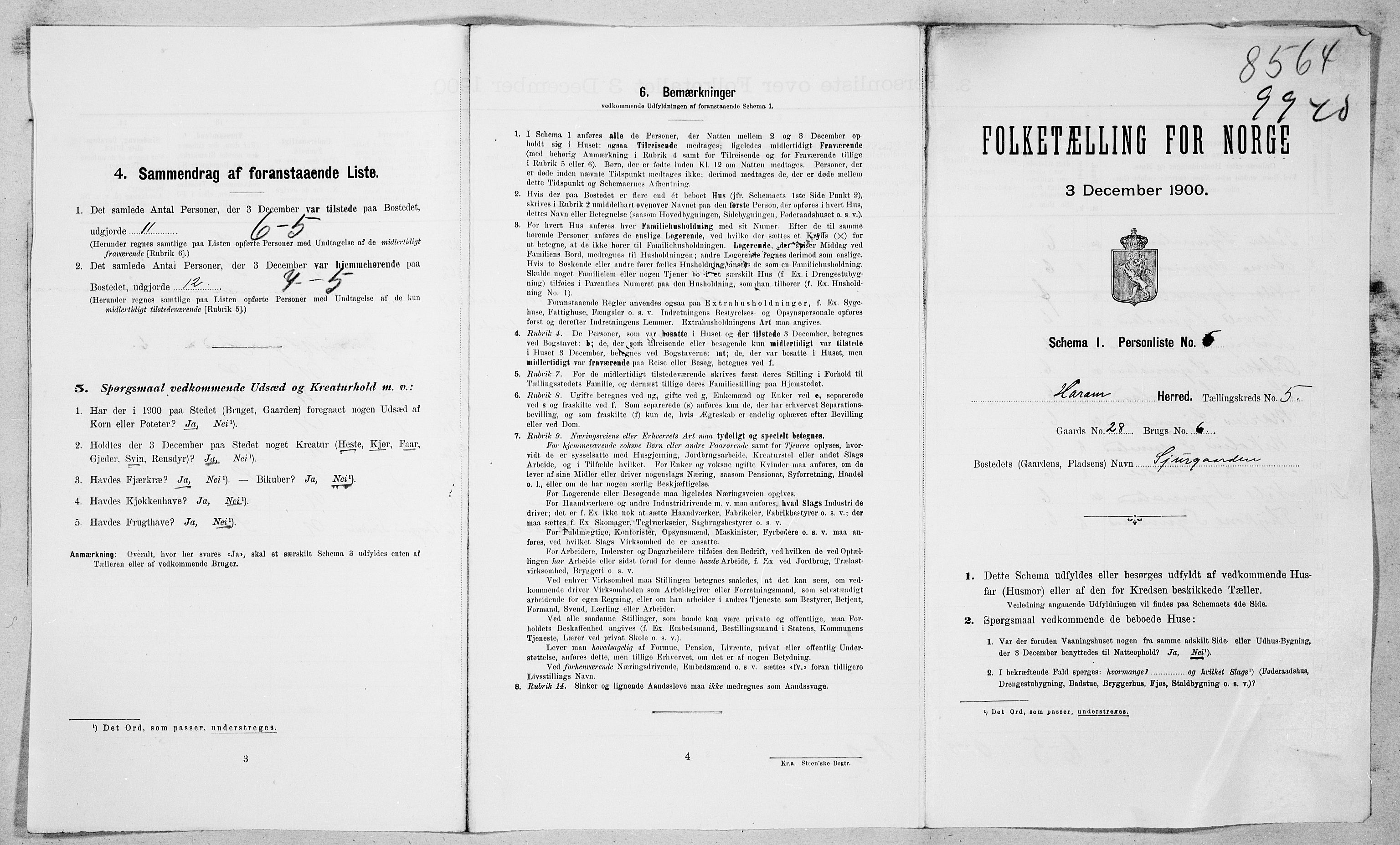 SAT, Folketelling 1900 for 1534 Haram herred, 1900, s. 22