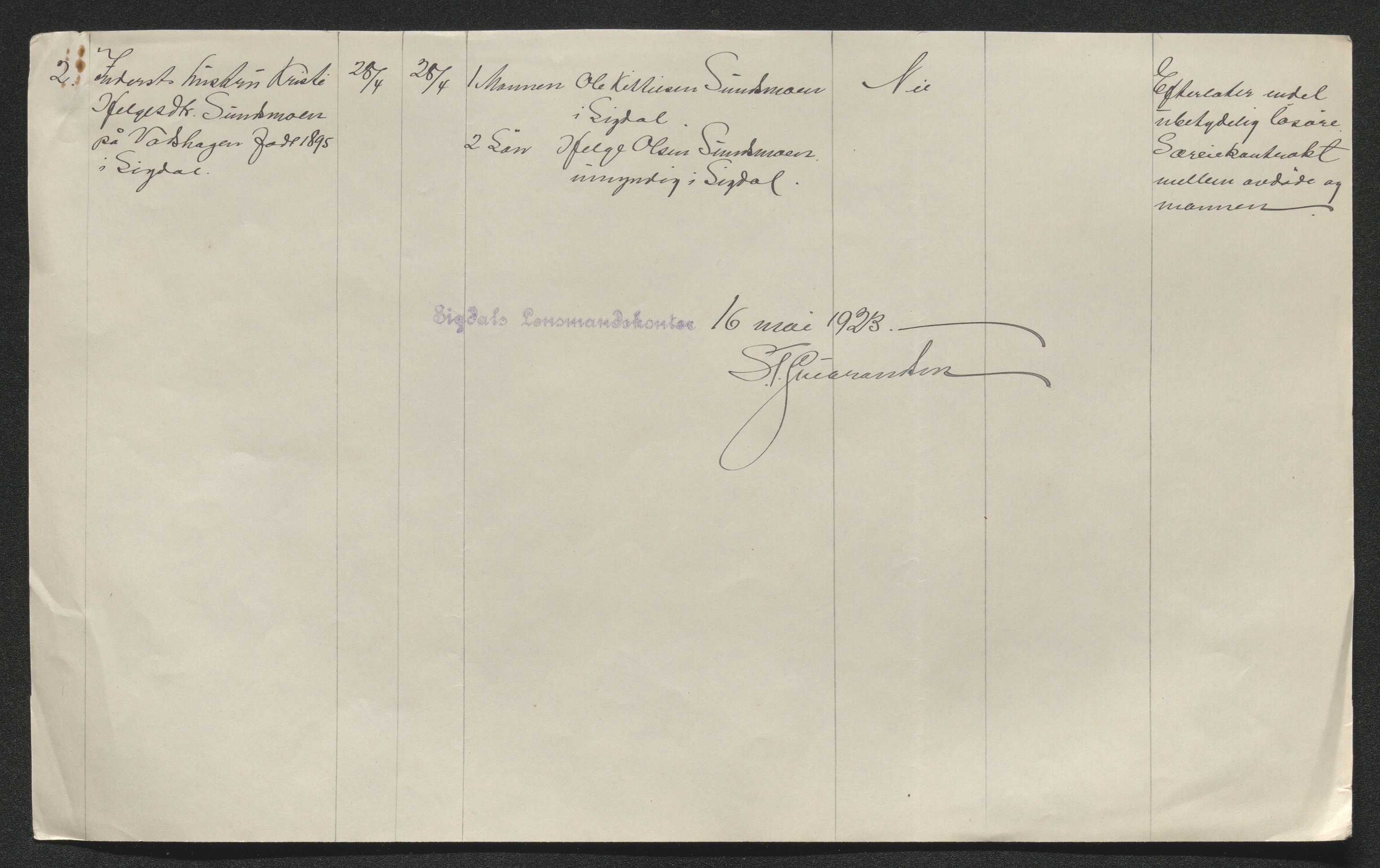 Eiker, Modum og Sigdal sorenskriveri, AV/SAKO-A-123/H/Ha/Hab/L0041: Dødsfallsmeldinger, 1922-1923, s. 702