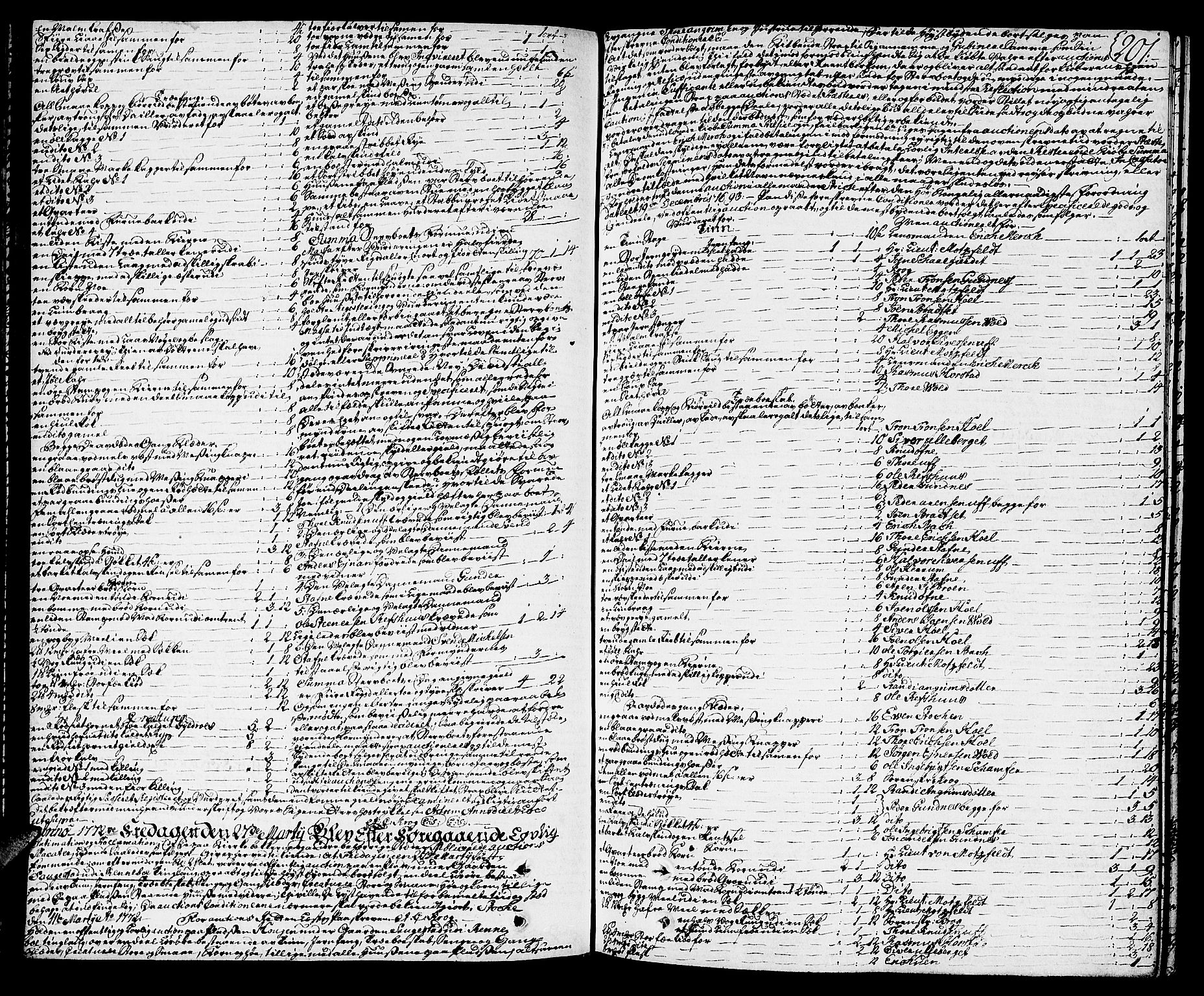 Orkdal sorenskriveri, SAT/A-4169/1/3/3Aa/L0007: Skifteprotokoller, 1767-1782, s. 200b-201a