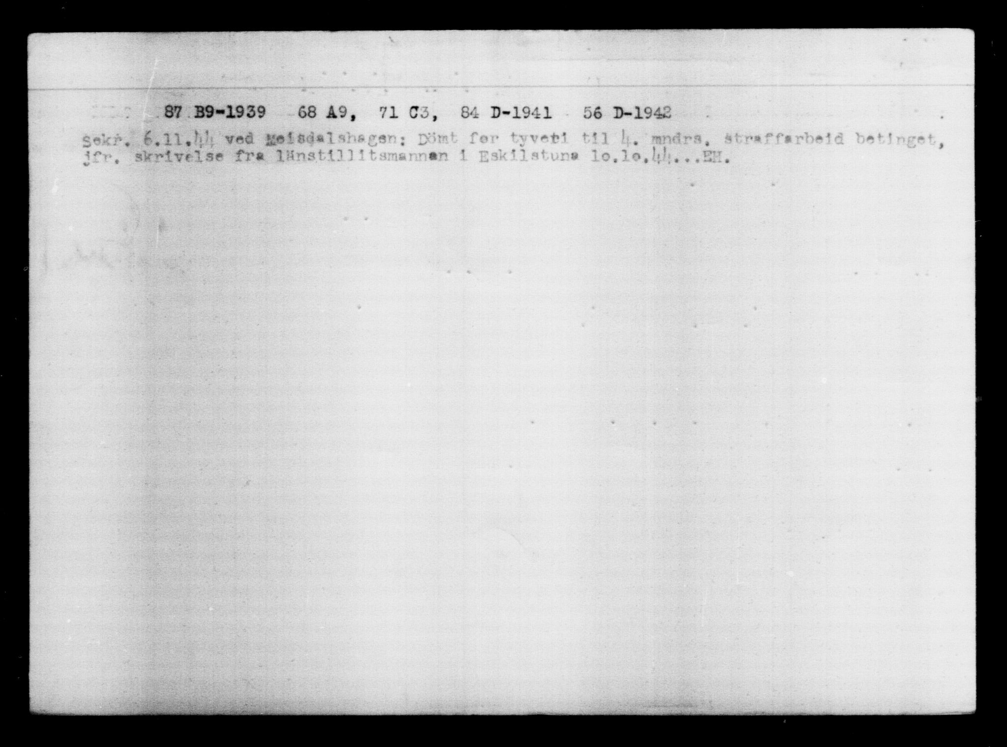 Den Kgl. Norske Legasjons Flyktningskontor, AV/RA-S-6753/V/Va/L0013: Kjesäterkartoteket.  Flyktningenr. 31500-34731, 1940-1945, s. 46