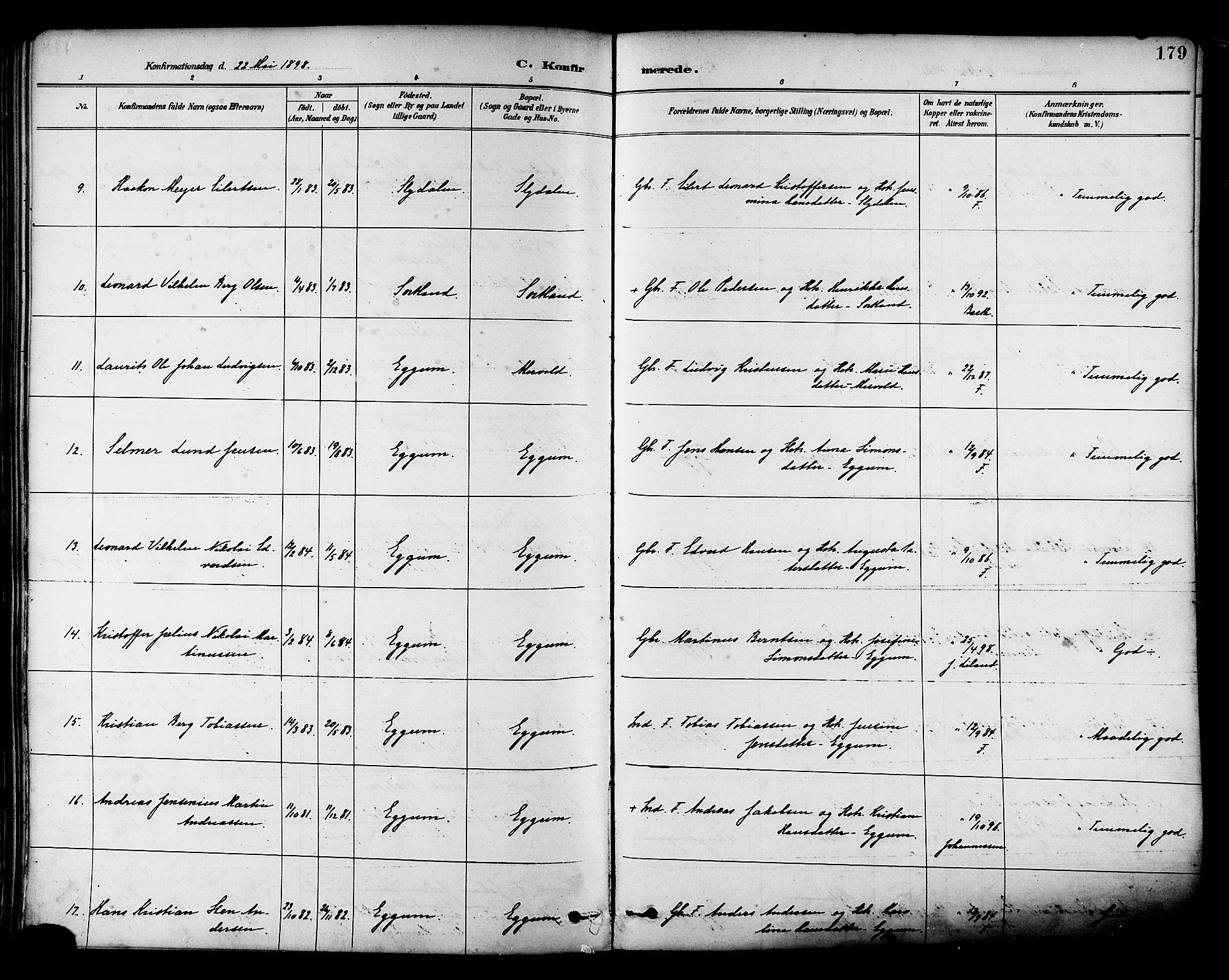 Ministerialprotokoller, klokkerbøker og fødselsregistre - Nordland, SAT/A-1459/880/L1133: Ministerialbok nr. 880A07, 1888-1898, s. 179