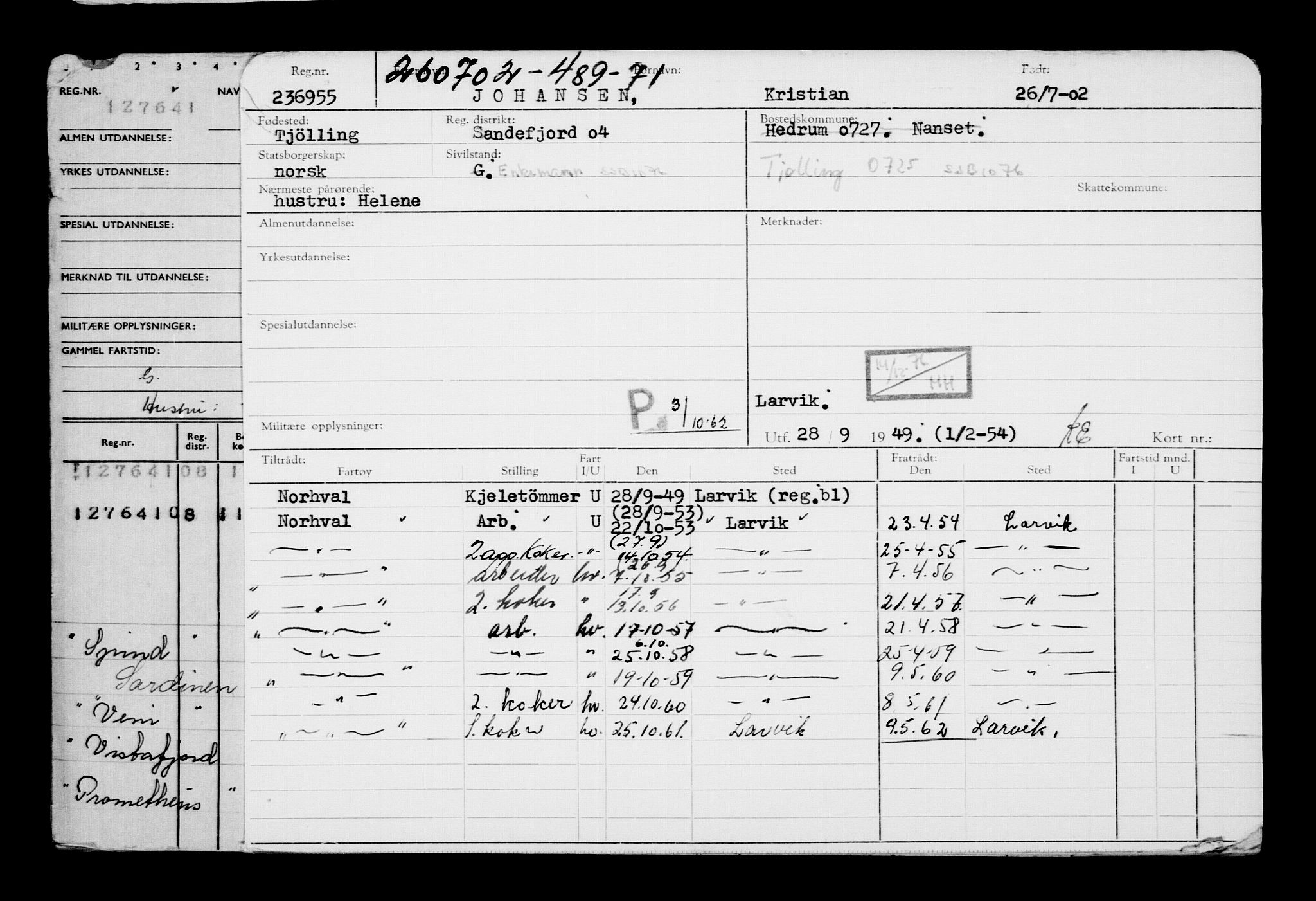 Direktoratet for sjømenn, AV/RA-S-3545/G/Gb/L0045: Hovedkort, 1902, s. 232