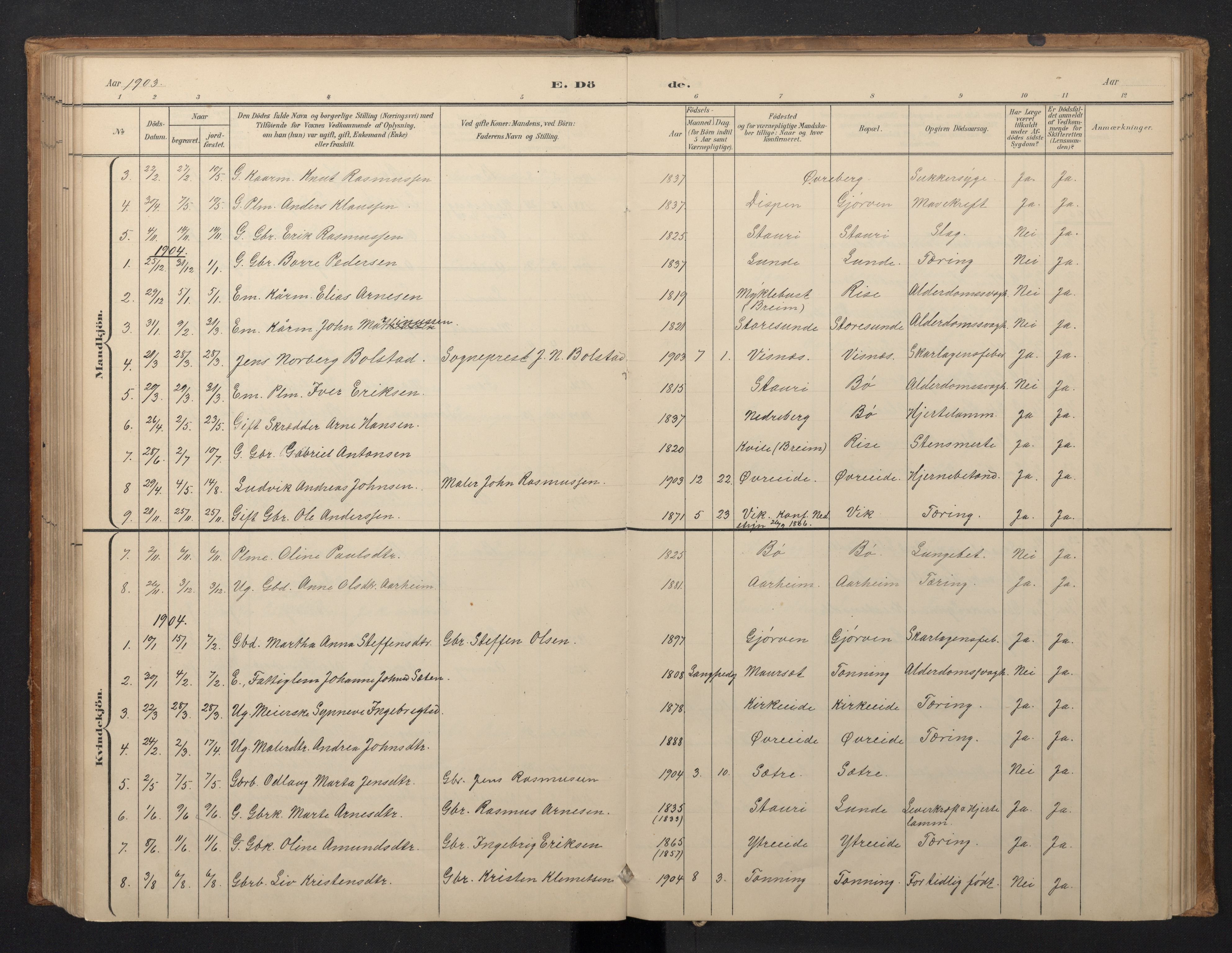 Stryn Sokneprestembete, SAB/A-82501: Klokkerbok nr. A 2, 1883-1905, s. 145b-146a