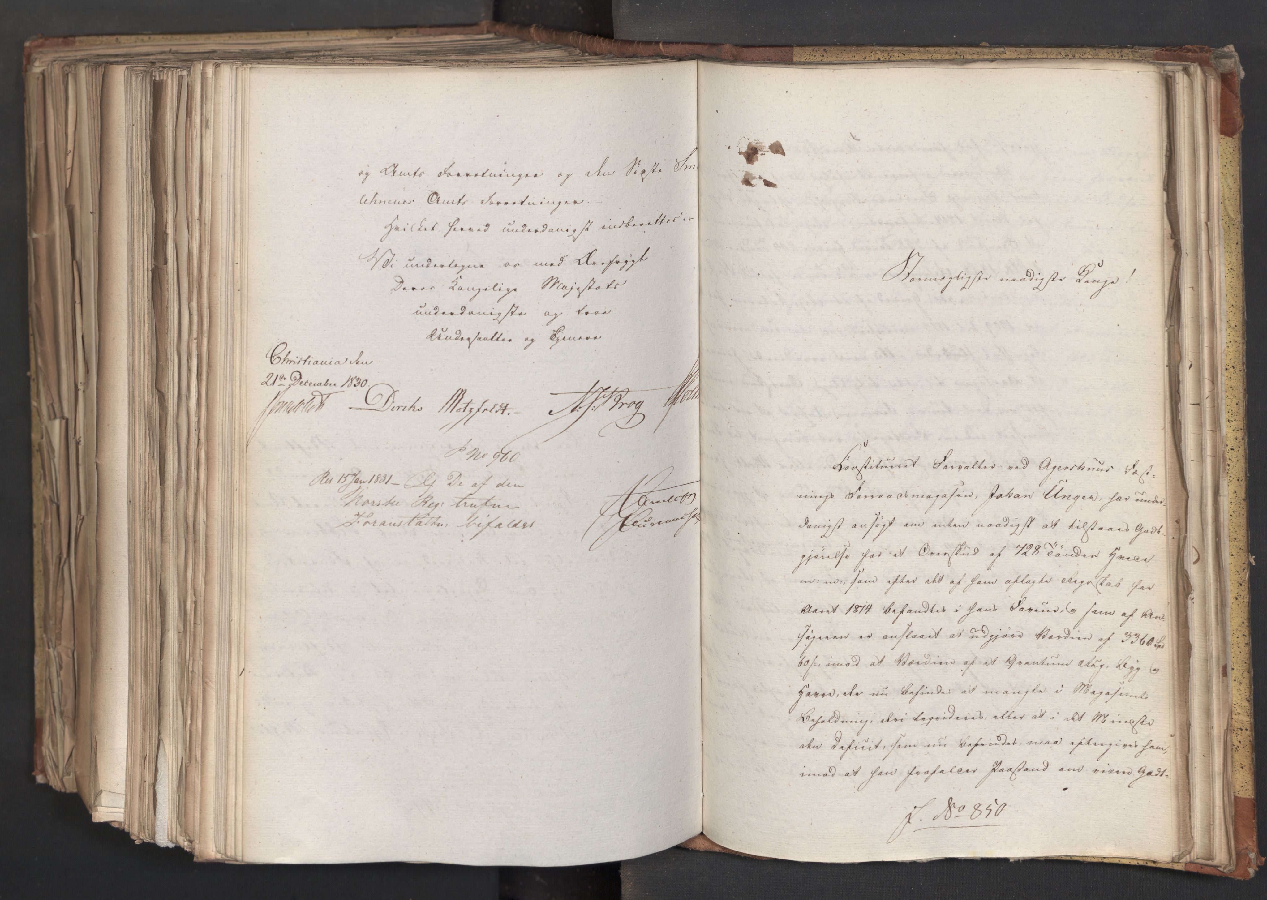 Statsrådsavdelingen i Stockholm, AV/RA-S-1003/D/Da/L0068: Regjeringsinnstillinger nr. 660-876, 1830, s. 703
