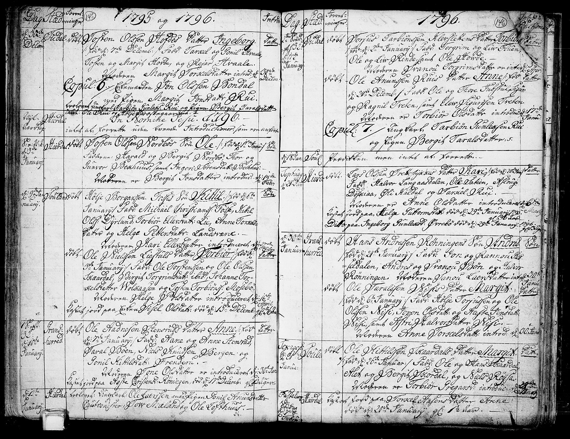 Hjartdal kirkebøker, AV/SAKO-A-270/F/Fa/L0005: Ministerialbok nr. I 5, 1776-1801, s. 145-146