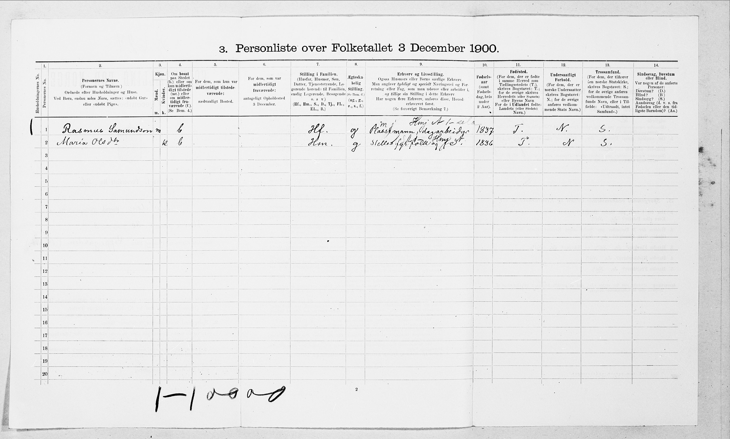 SAT, Folketelling 1900 for 1519 Volda herred, 1900, s. 550
