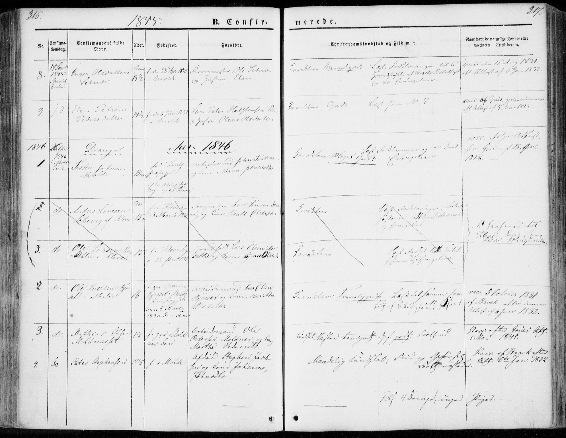 Ministerialprotokoller, klokkerbøker og fødselsregistre - Møre og Romsdal, AV/SAT-A-1454/558/L0689: Ministerialbok nr. 558A03, 1843-1872, s. 316-317