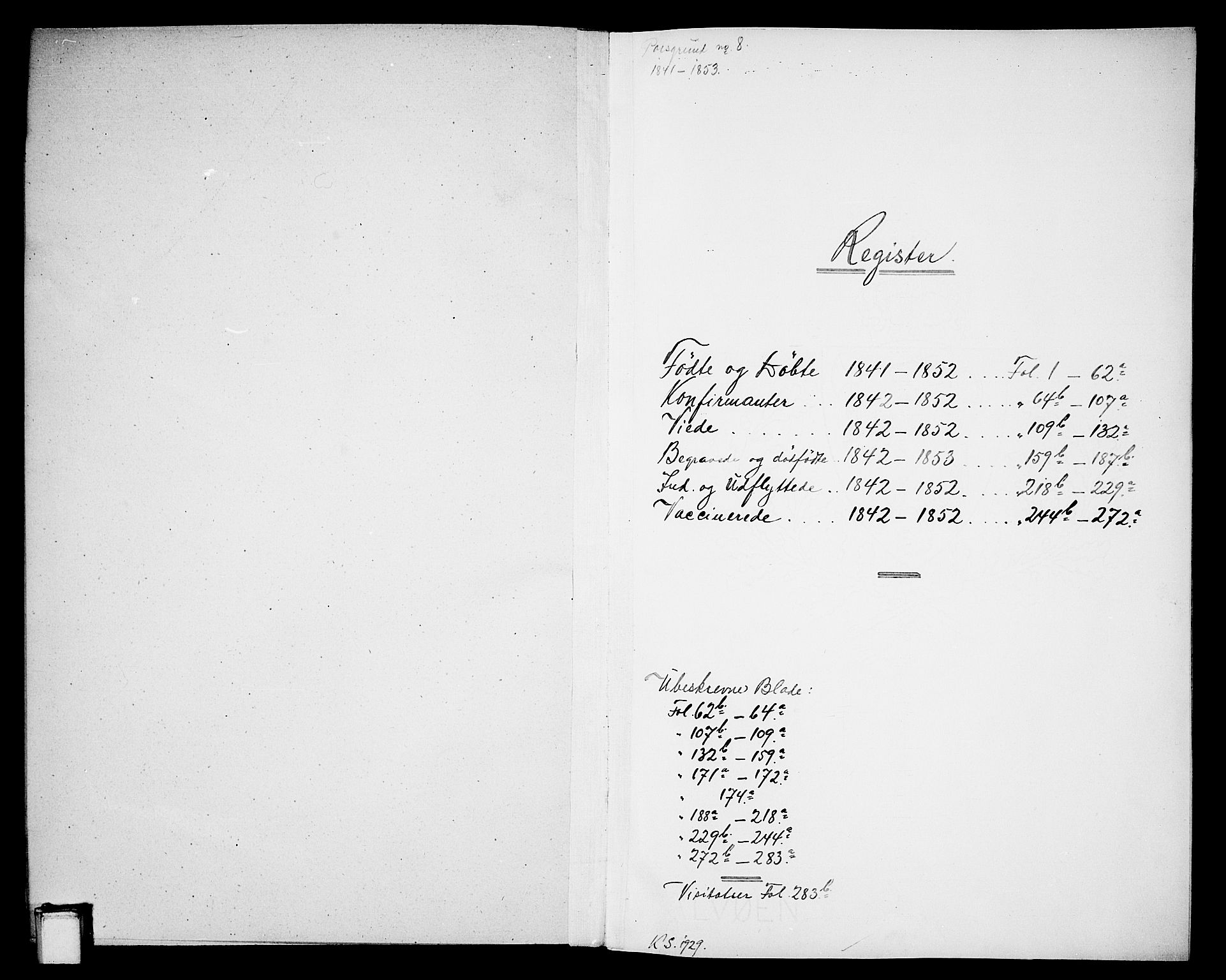 Porsgrunn kirkebøker , SAKO/A-104/G/Gb/L0003: Klokkerbok nr. II 3, 1841-1852