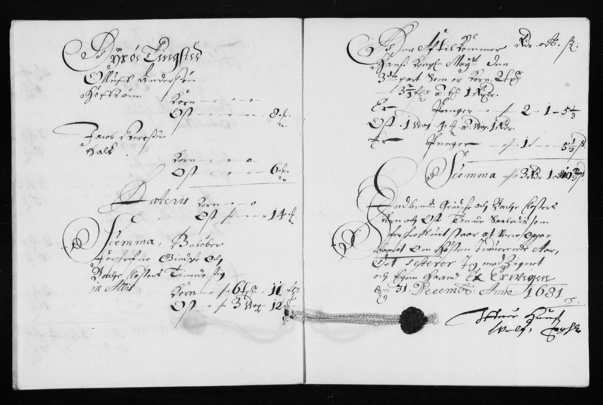 Rentekammeret inntil 1814, Reviderte regnskaper, Stiftamtstueregnskaper, Trondheim stiftamt og Nordland amt, AV/RA-EA-6044/R/Rh/L0008: Nordland amt, 1681