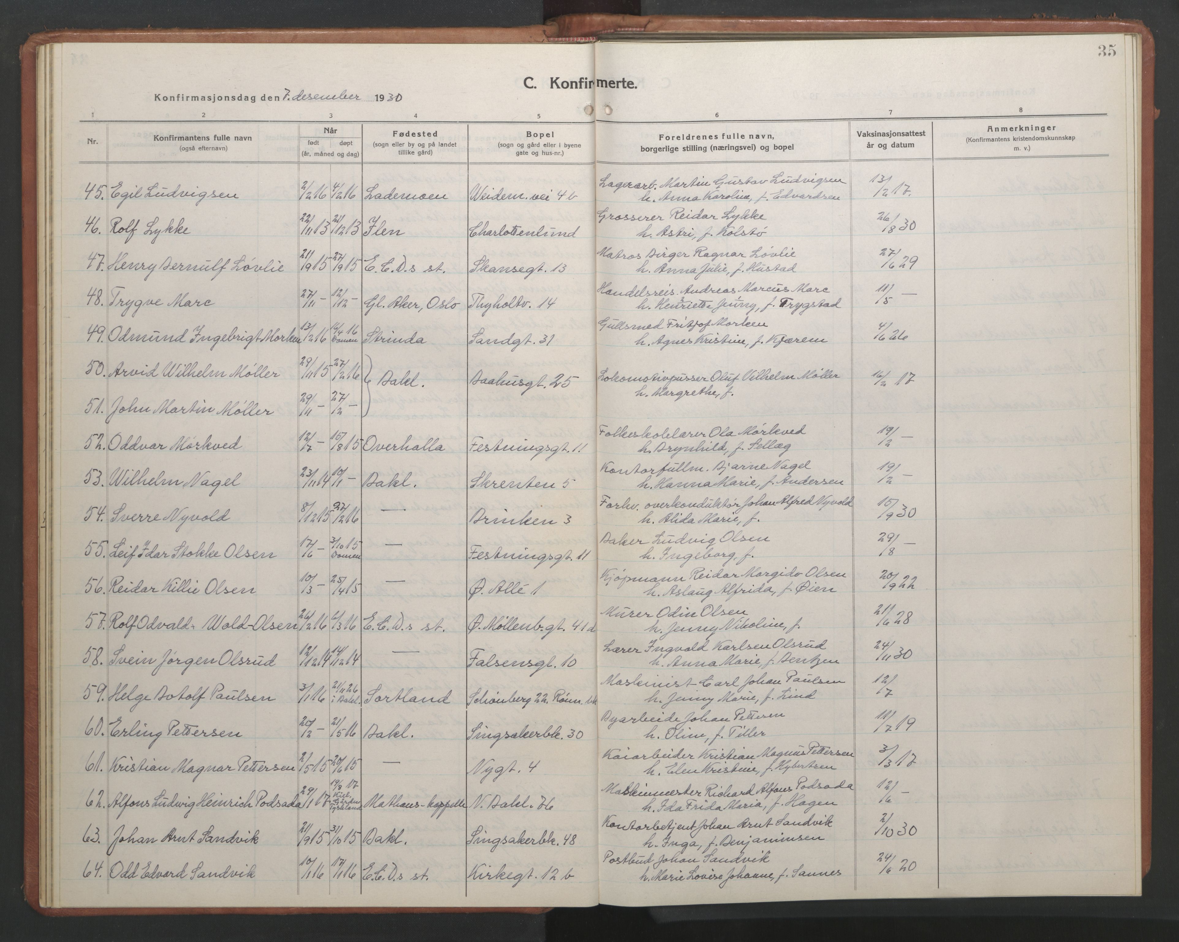 Ministerialprotokoller, klokkerbøker og fødselsregistre - Sør-Trøndelag, AV/SAT-A-1456/604/L0228: Klokkerbok nr. 604C11, 1928-1950, s. 35