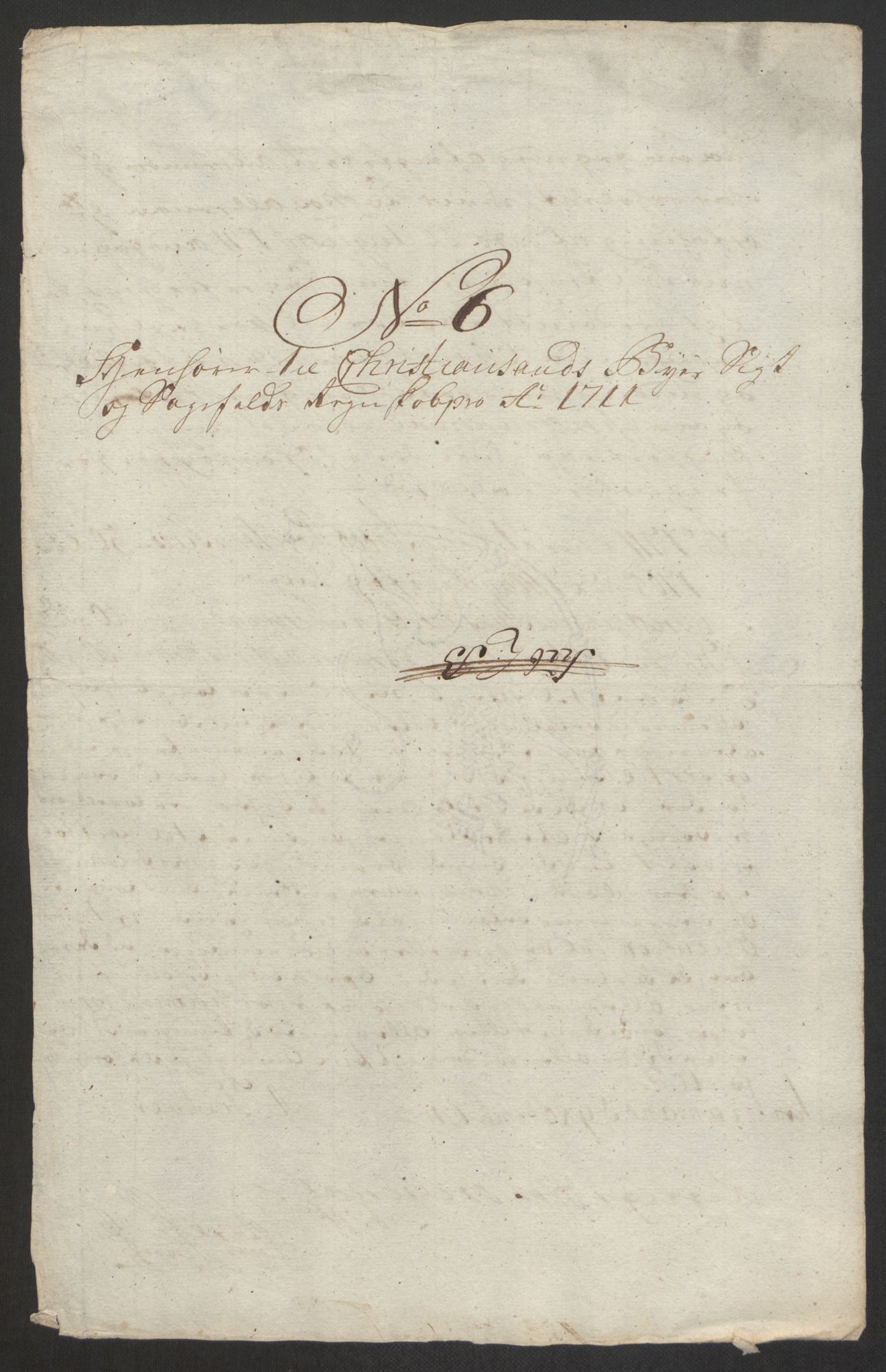 Rentekammeret inntil 1814, Reviderte regnskaper, Byregnskaper, AV/RA-EA-4066/R/Rm/L0285: [M18] Sikt og sakefall, 1681-1718, s. 502