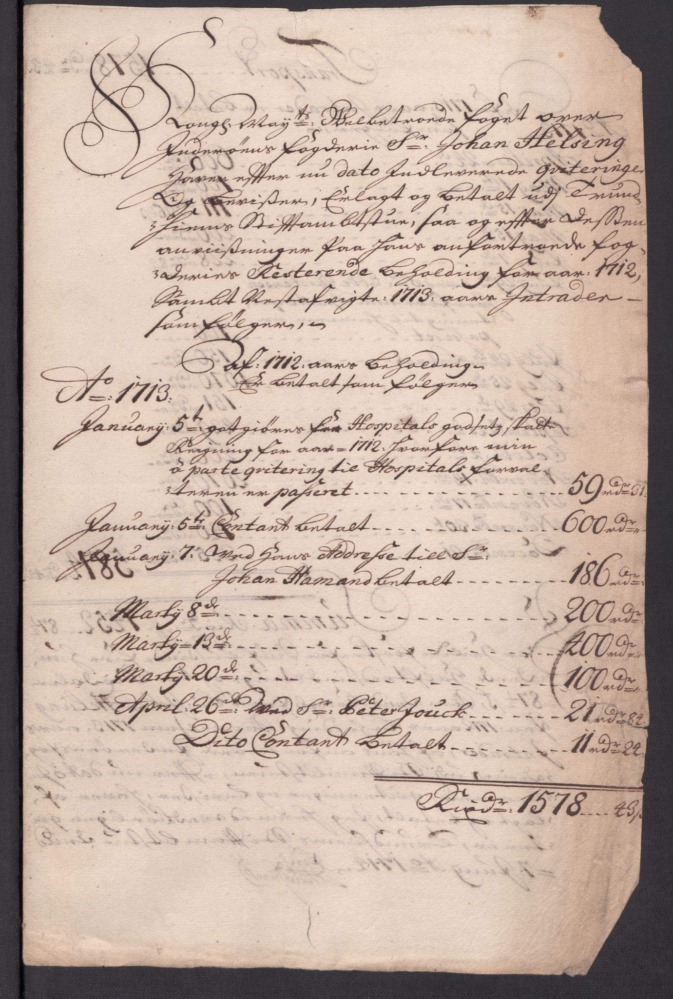 Rentekammeret inntil 1814, Reviderte regnskaper, Fogderegnskap, RA/EA-4092/R63/L4321: Fogderegnskap Inderøy, 1713, s. 434