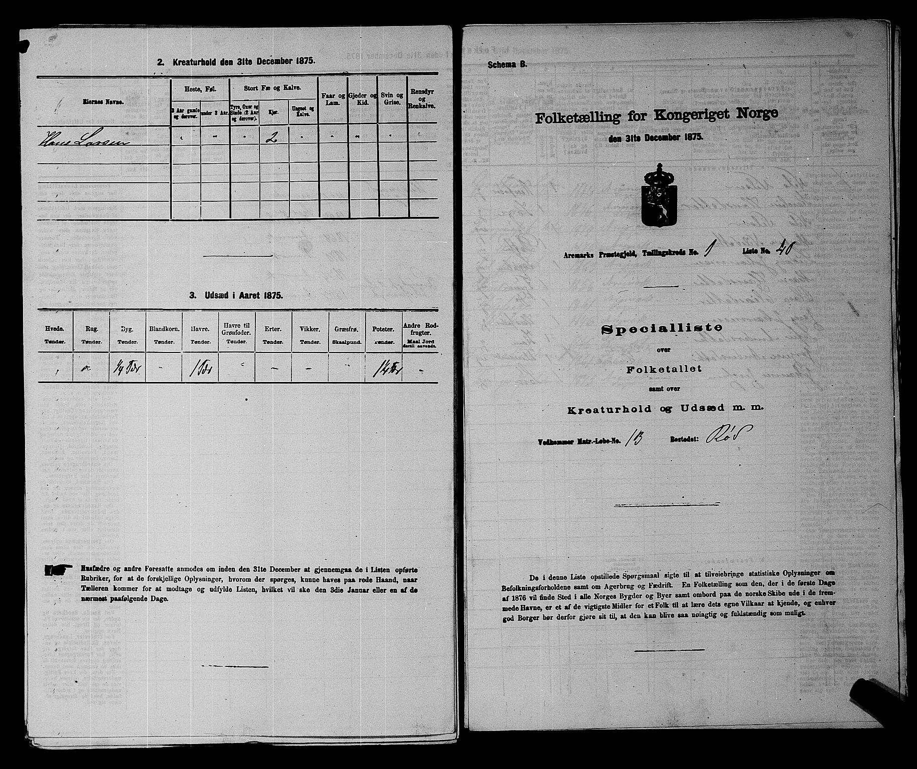 RA, Folketelling 1875 for 0118P Aremark prestegjeld, 1875, s. 169