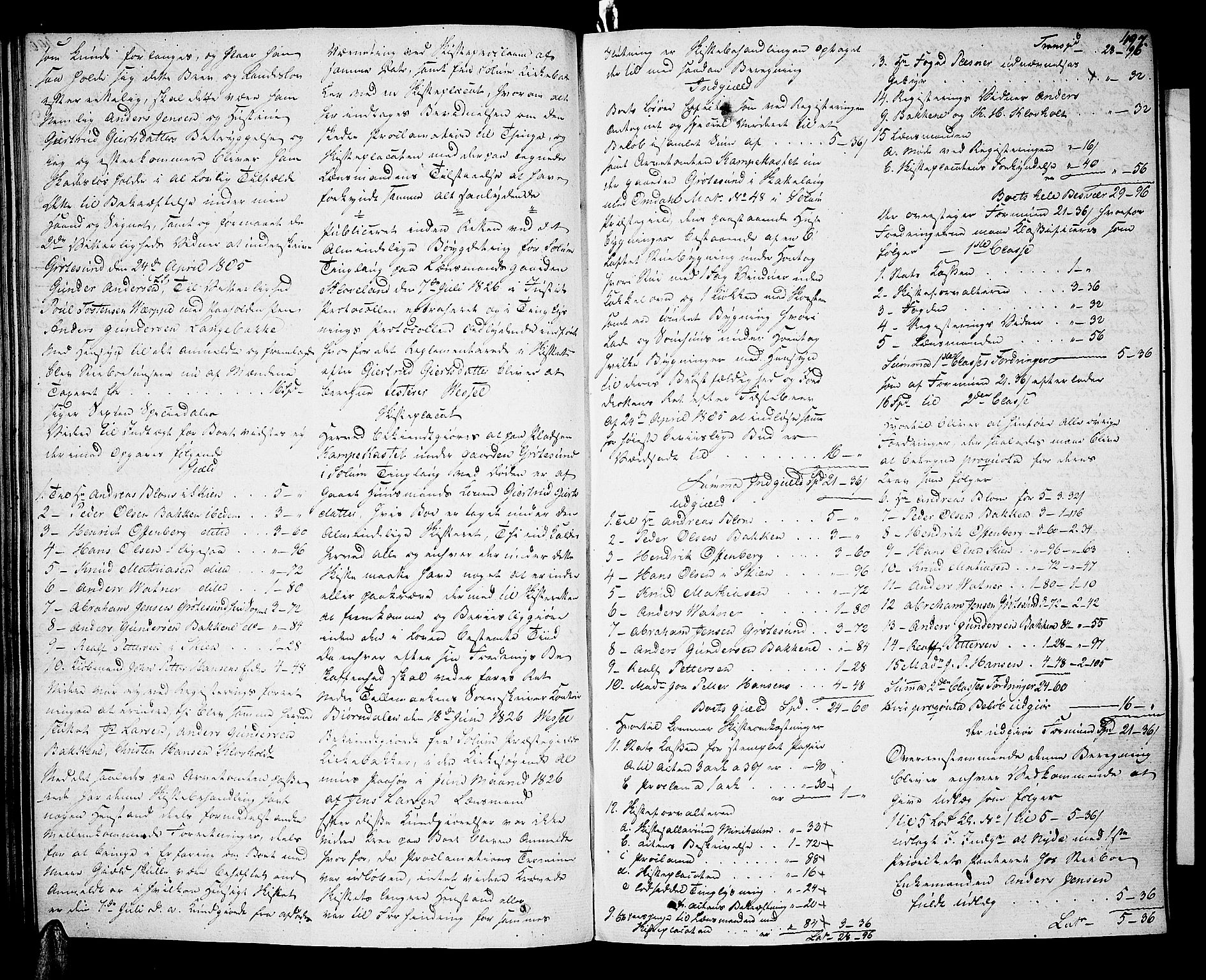Nedre Telemark sorenskriveri, AV/SAKO-A-135/H/Hb/Hba/L0023: Skifteprotokoll, 1824-1828, s. 496b-497a