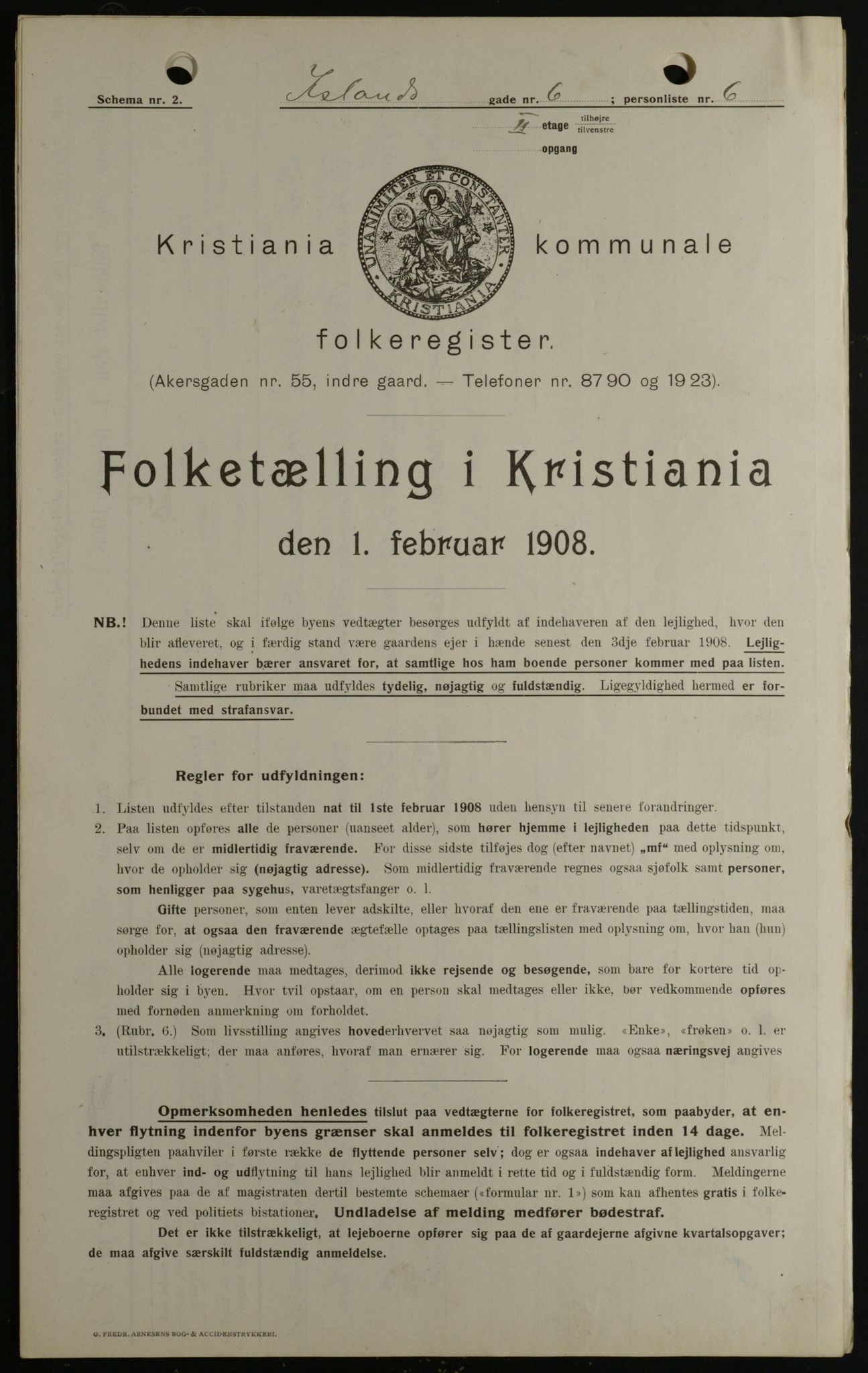 OBA, Kommunal folketelling 1.2.1908 for Kristiania kjøpstad, 1908, s. 39975