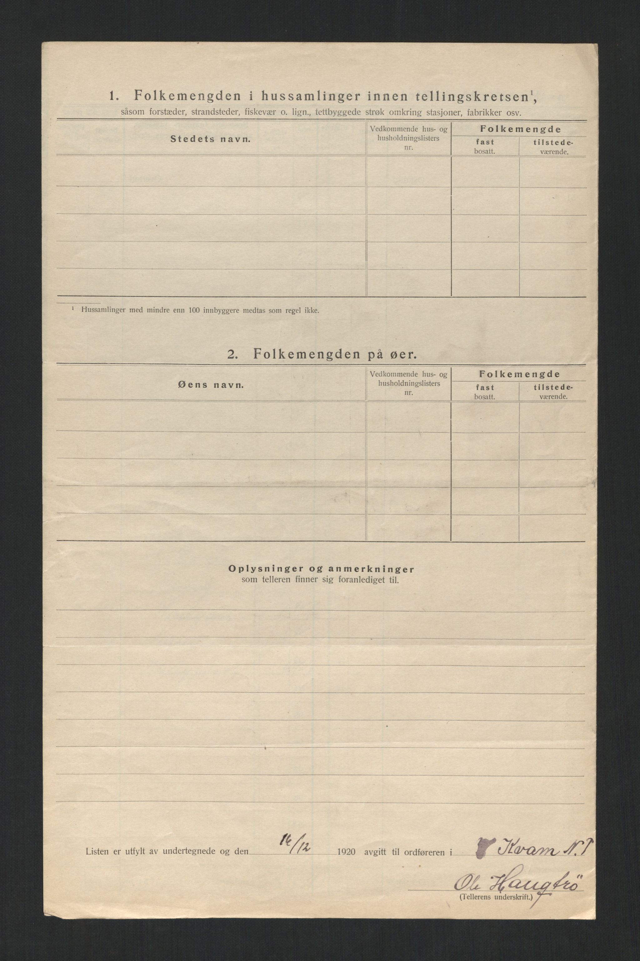 SAT, Folketelling 1920 for 1735 Kvam herred, 1920, s. 24