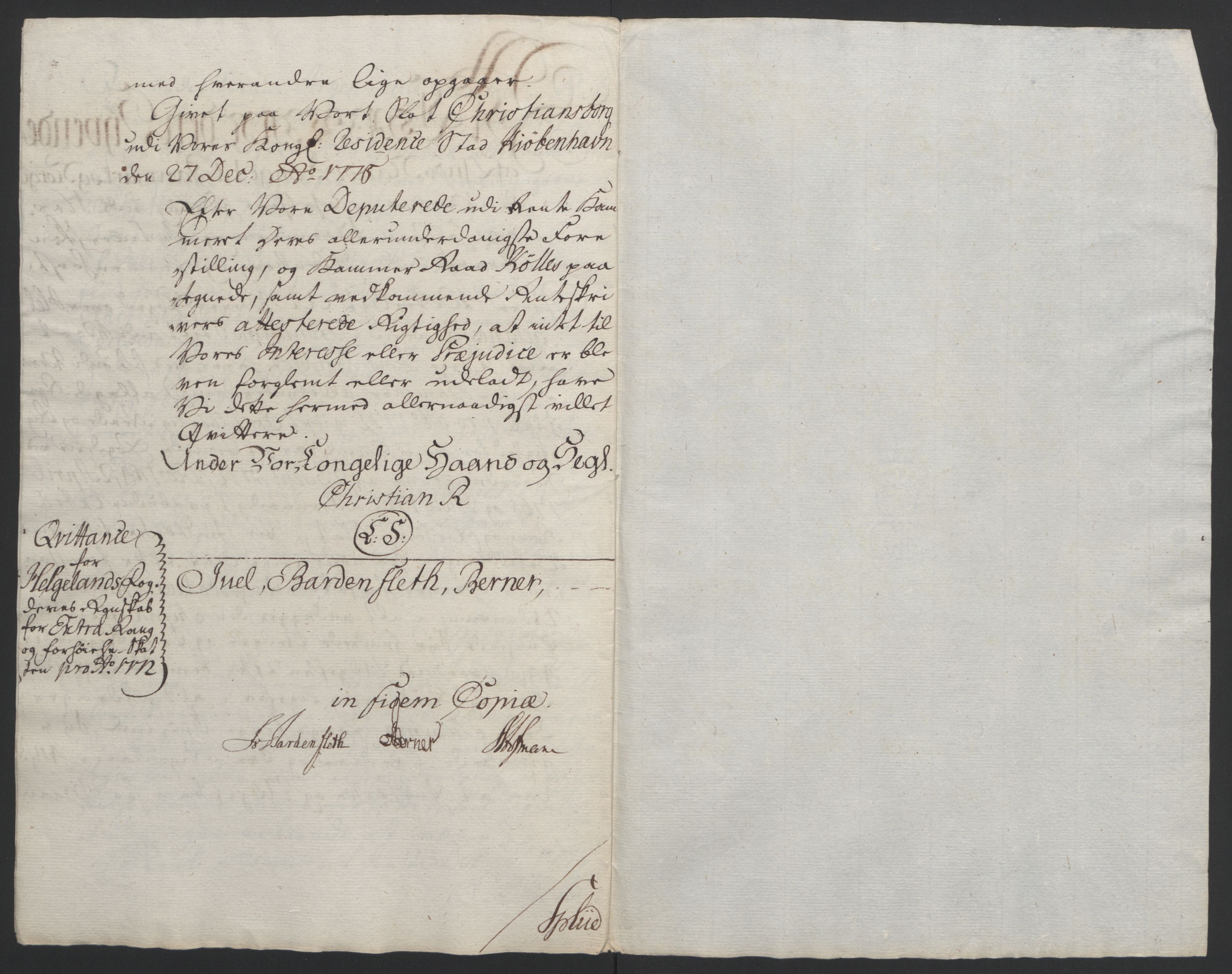 Rentekammeret inntil 1814, Reviderte regnskaper, Fogderegnskap, RA/EA-4092/R65/L4573: Ekstraskatten Helgeland, 1762-1772, s. 408
