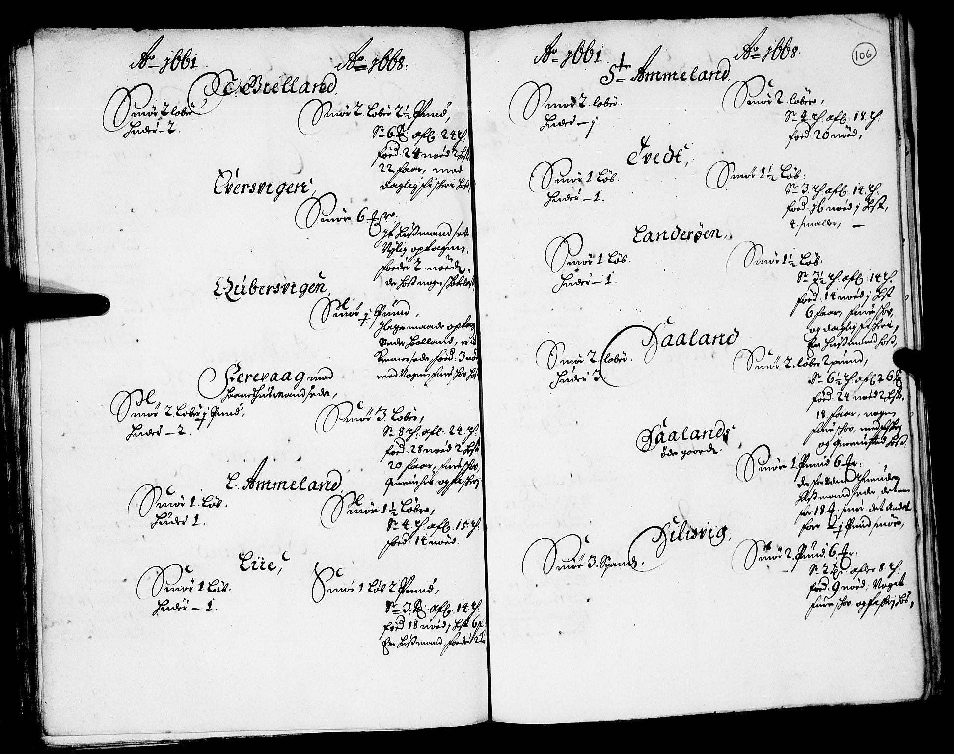 Rentekammeret inntil 1814, Realistisk ordnet avdeling, AV/RA-EA-4070/N/Nb/Nba/L0036: Sunnhordland fogderi, 1661-1667, s. 105b-106a