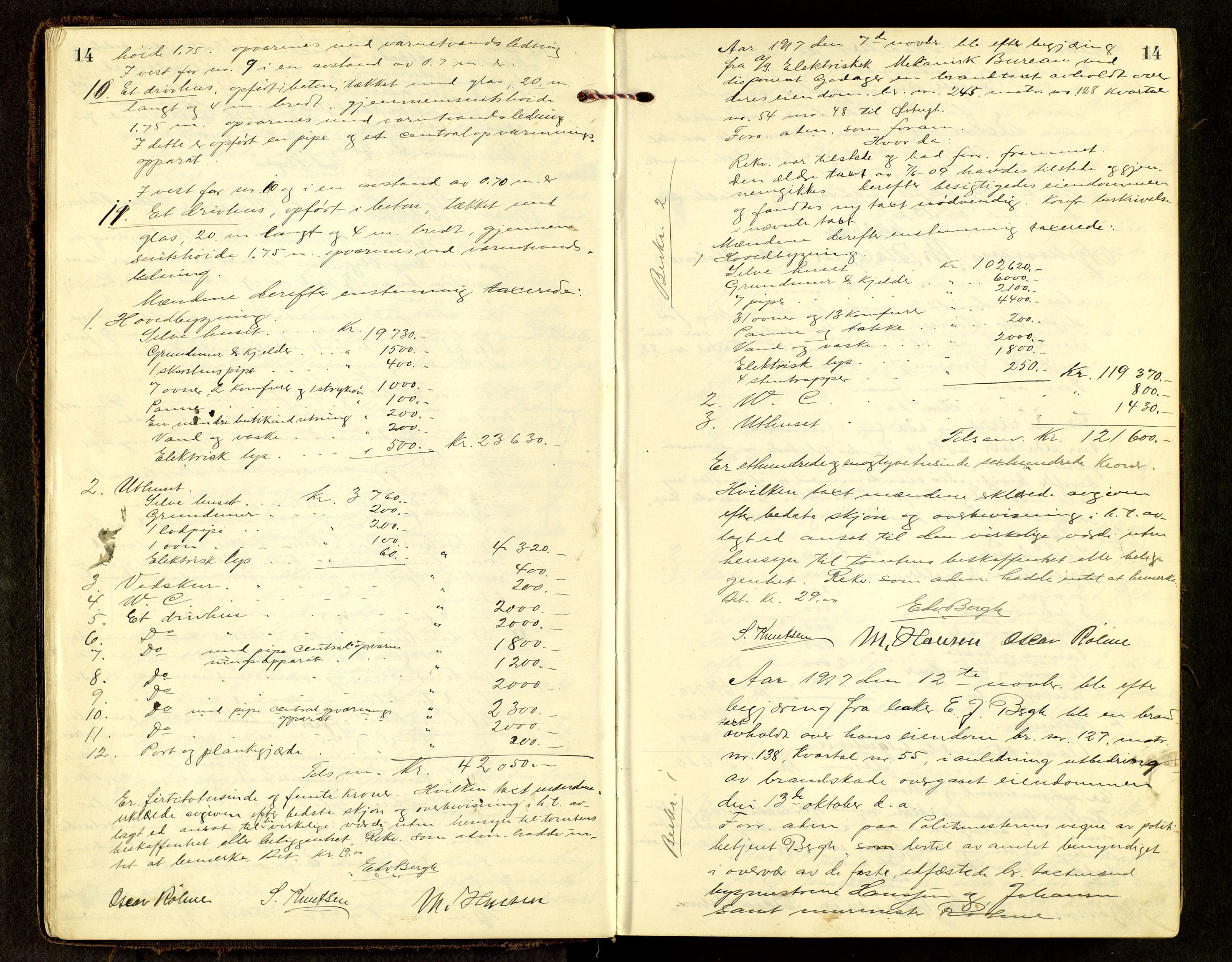 Norges Brannkasse, Hamar, AV/SAH-NBRANH-006/F/Fa/L0008: Branntakstprotokoll, 1917-1927, s. 14