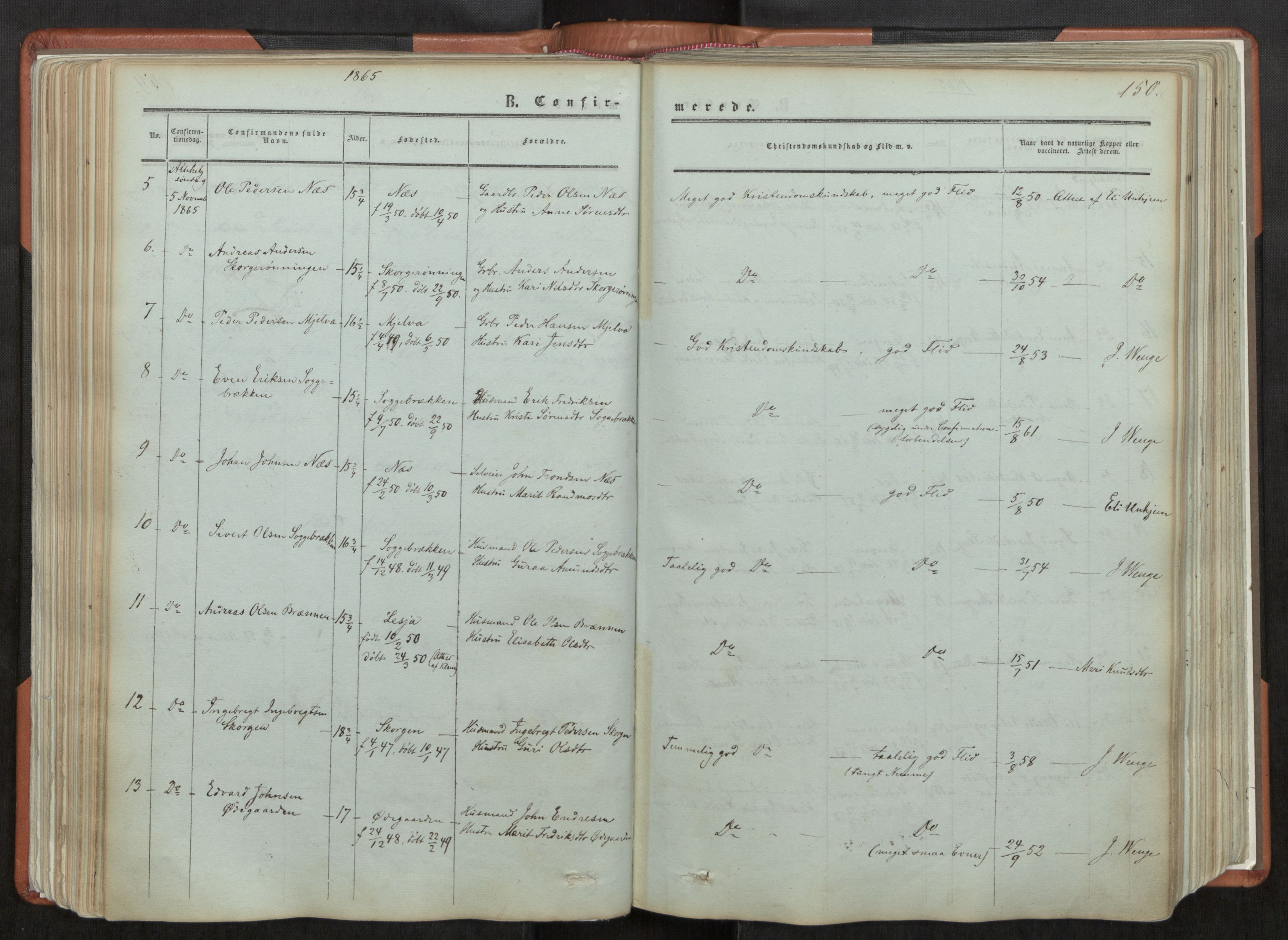 Ministerialprotokoller, klokkerbøker og fødselsregistre - Møre og Romsdal, AV/SAT-A-1454/544/L0572: Ministerialbok nr. 544A05, 1854-1886, s. 150