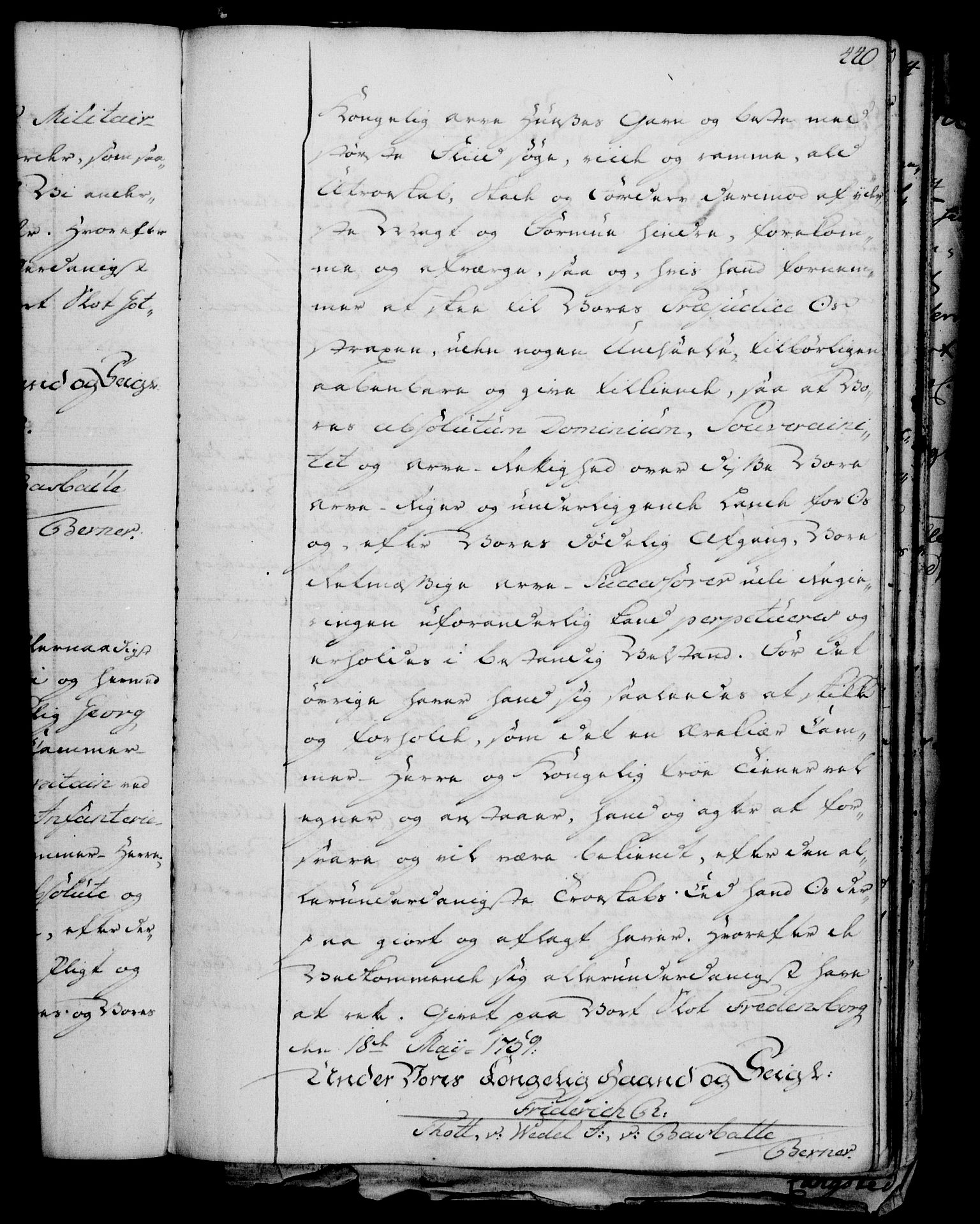 Rentekammeret, Kammerkanselliet, RA/EA-3111/G/Gg/Gge/L0003: Norsk bestallingsprotokoll med register (merket RK 53.27), 1745-1761, s. 440