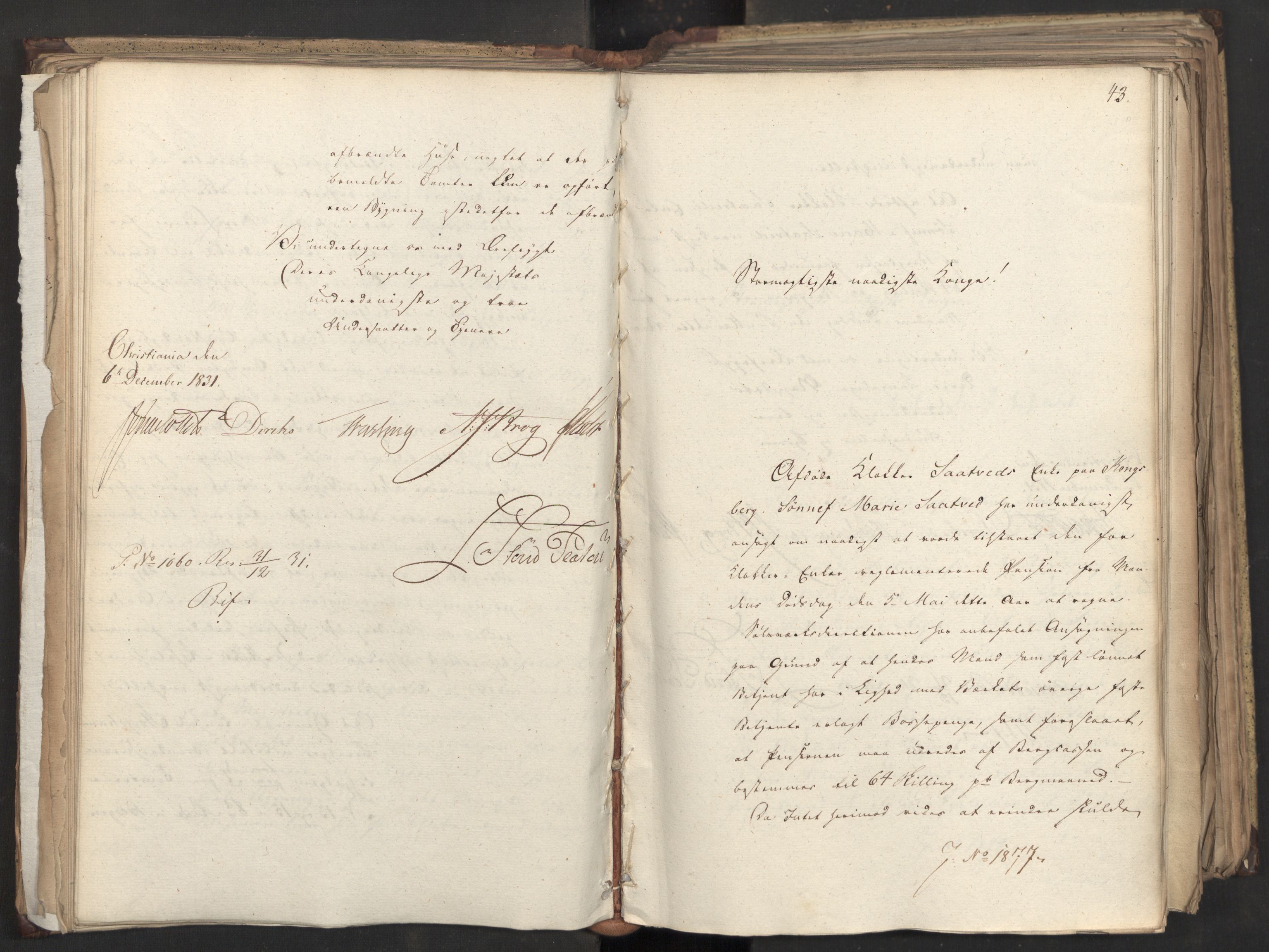 Statsrådsavdelingen i Stockholm, AV/RA-S-1003/D/Da/L0075: Regjeringsinnstillinger nr. 1840-1940, 1831, s. 121
