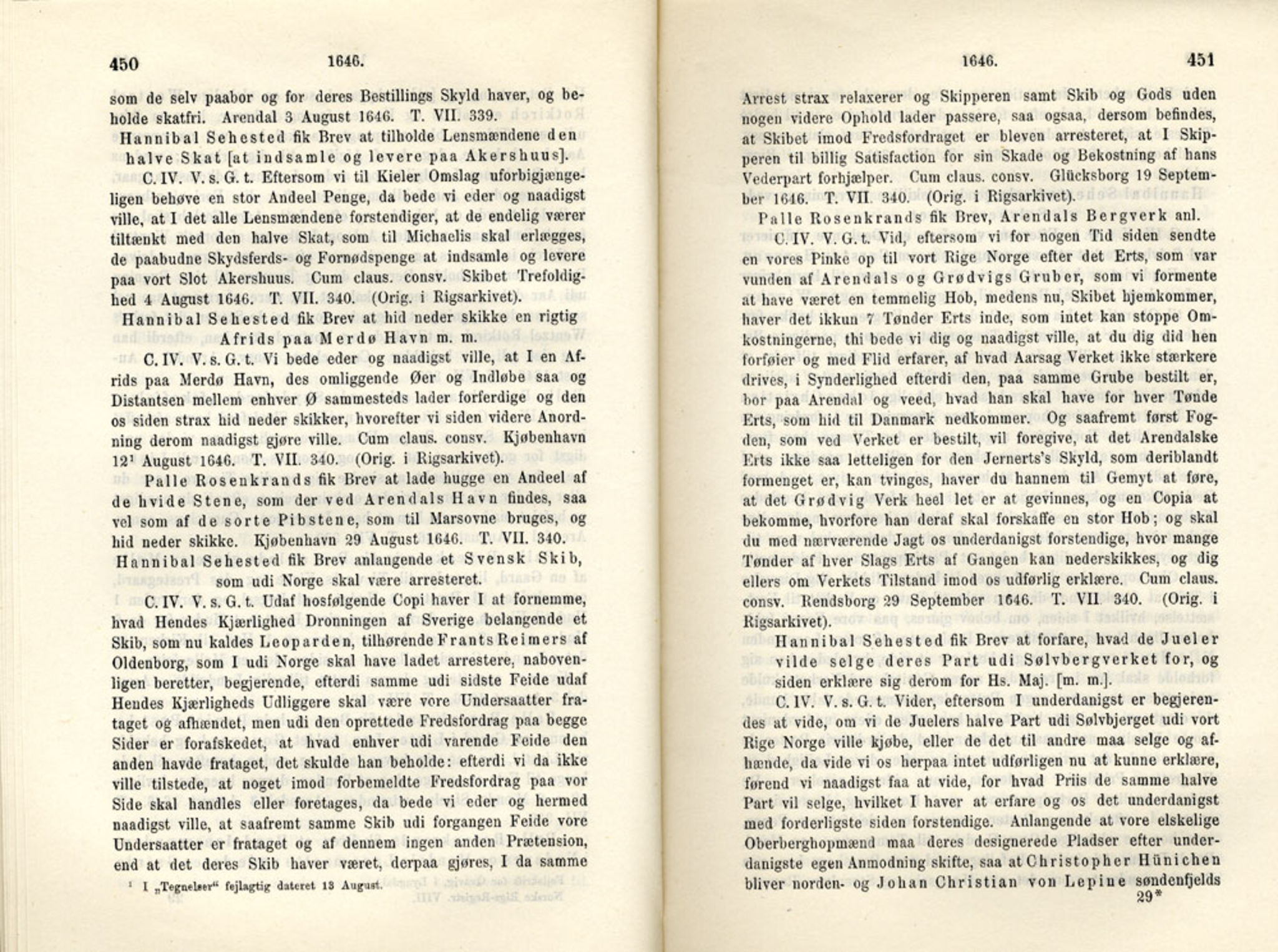 Publikasjoner utgitt av Det Norske Historiske Kildeskriftfond, PUBL/-/-/-: Norske Rigs-Registranter, bind 8, 1641-1648, s. 450-451