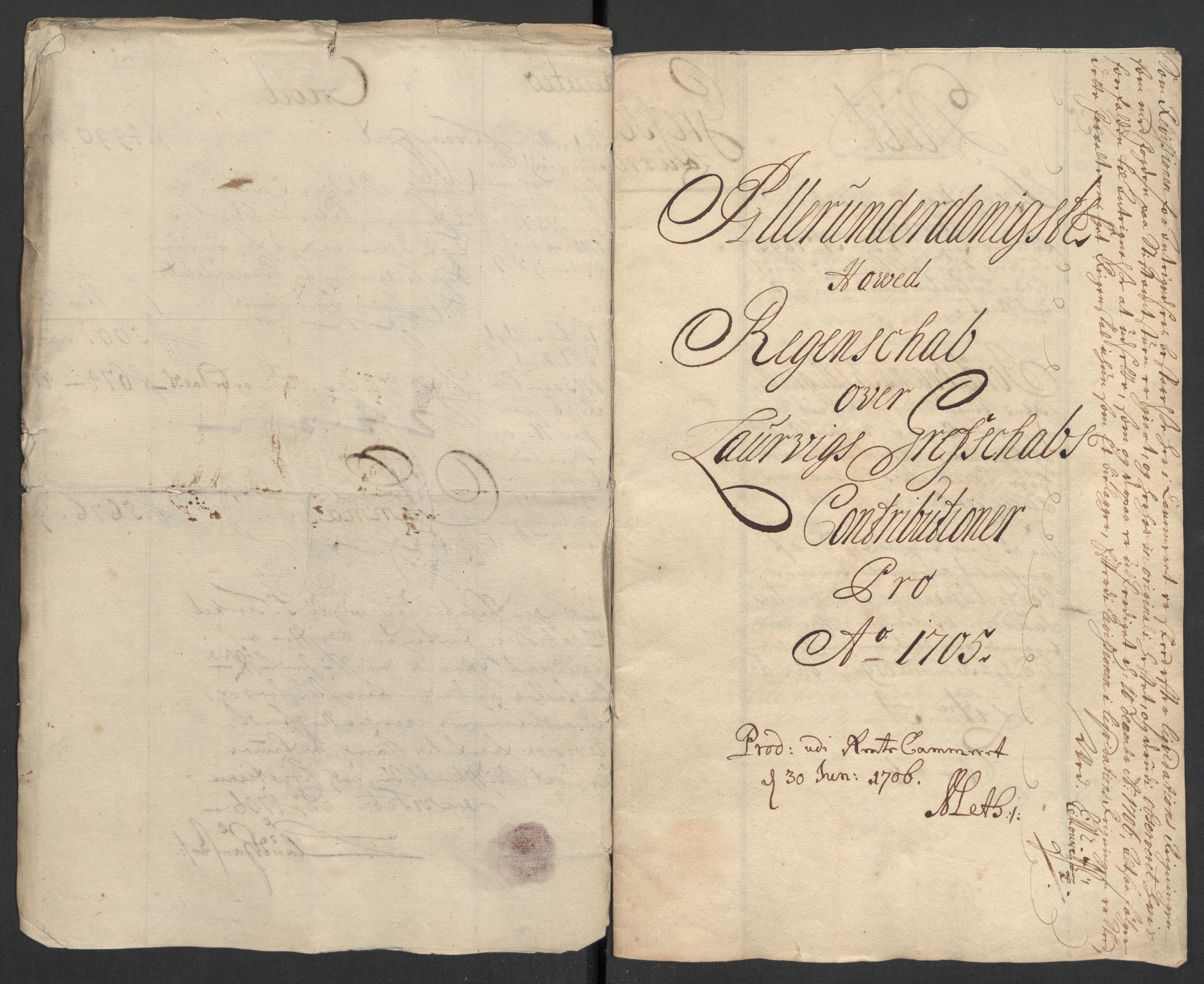 Rentekammeret inntil 1814, Reviderte regnskaper, Fogderegnskap, AV/RA-EA-4092/R33/L1978: Fogderegnskap Larvik grevskap, 1704-1705, s. 248