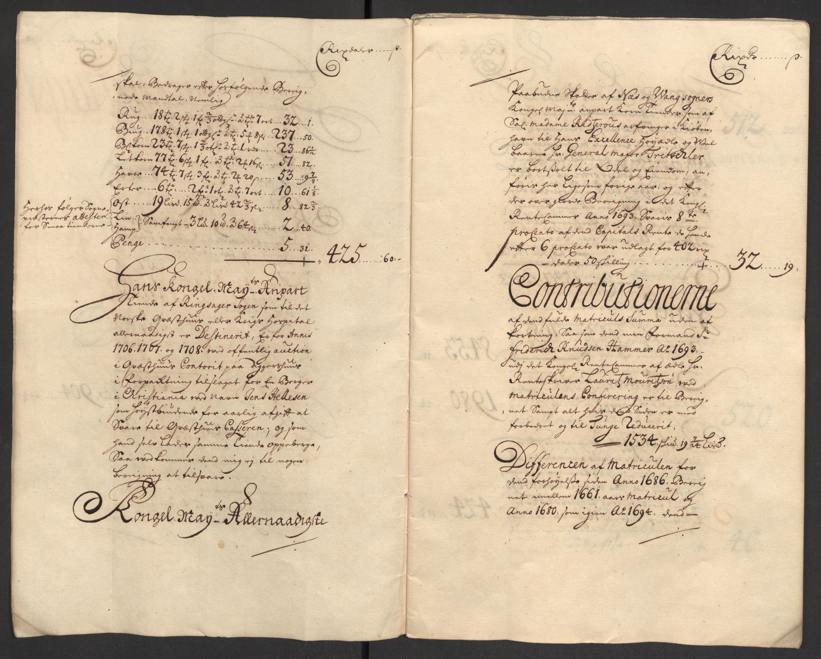 Rentekammeret inntil 1814, Reviderte regnskaper, Fogderegnskap, RA/EA-4092/R16/L1043: Fogderegnskap Hedmark, 1706-1707, s. 6