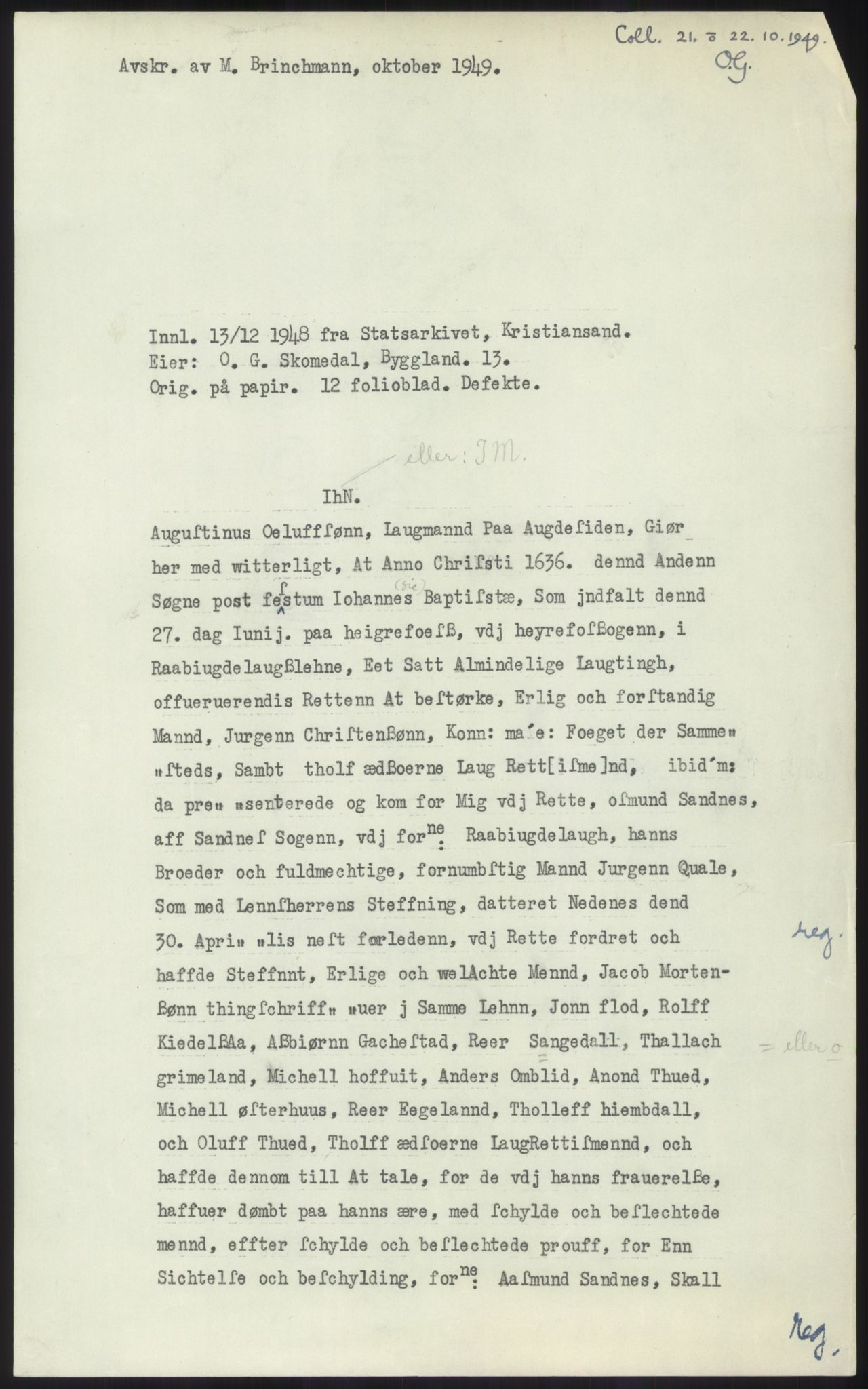 Samlinger til kildeutgivelse, Diplomavskriftsamlingen, AV/RA-EA-4053/H/Ha, s. 795