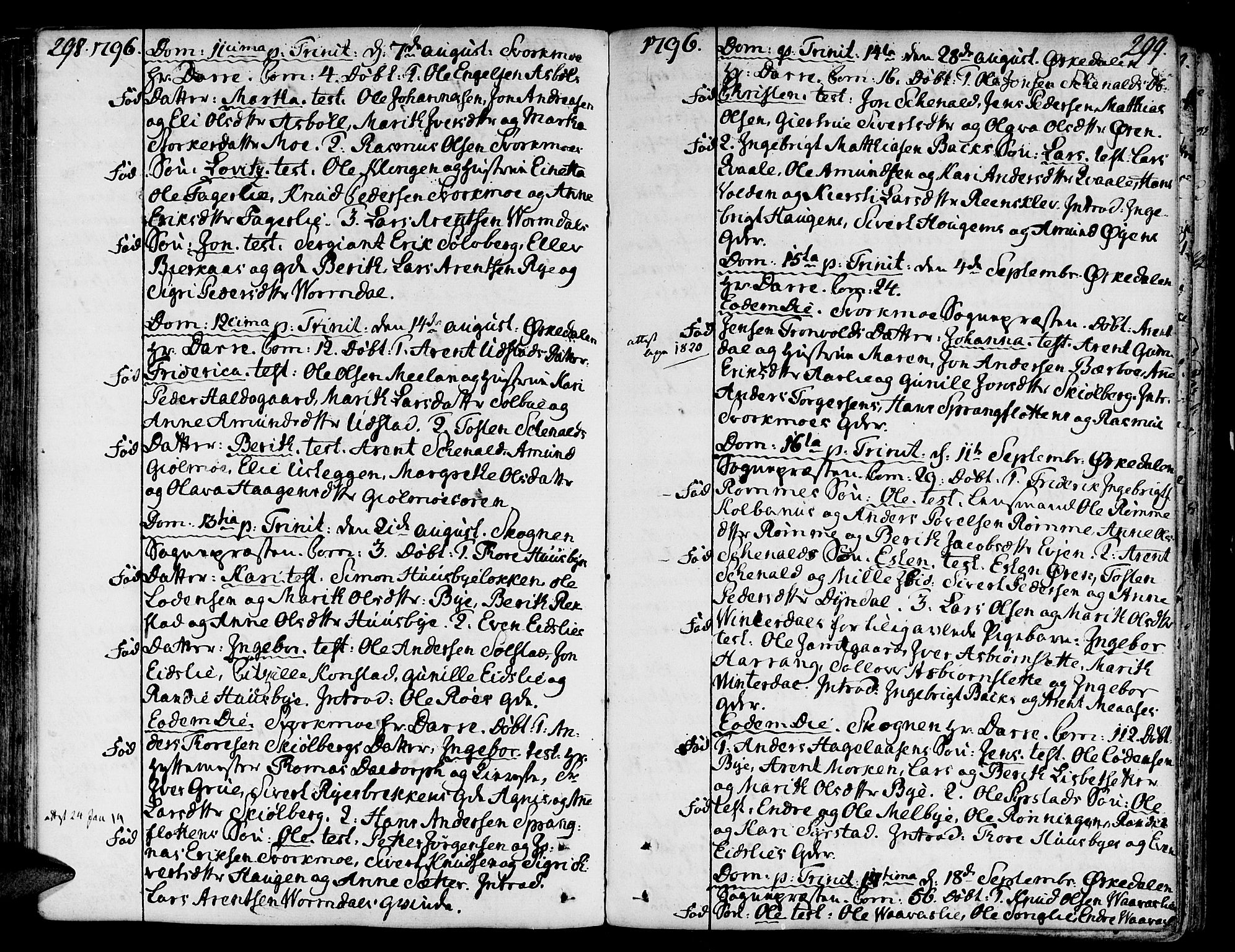 Ministerialprotokoller, klokkerbøker og fødselsregistre - Sør-Trøndelag, SAT/A-1456/668/L0802: Ministerialbok nr. 668A02, 1776-1799, s. 298-299
