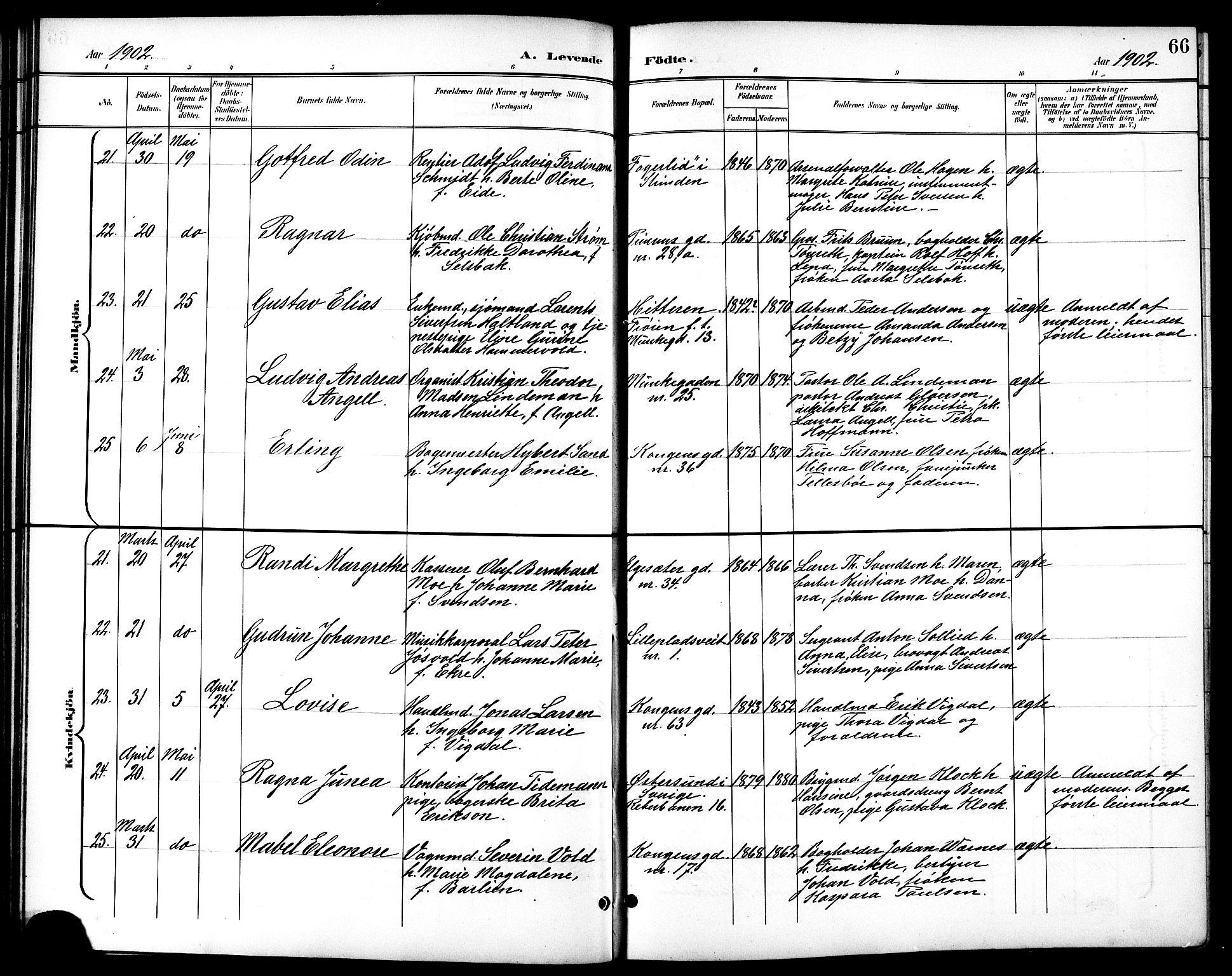 Ministerialprotokoller, klokkerbøker og fødselsregistre - Sør-Trøndelag, AV/SAT-A-1456/601/L0094: Klokkerbok nr. 601C12, 1898-1911, s. 66