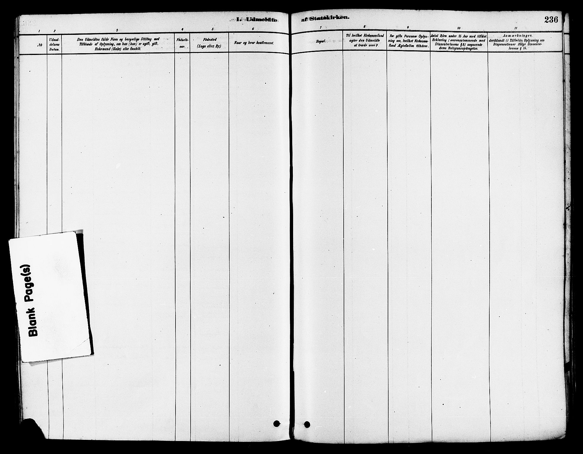 Haugesund sokneprestkontor, AV/SAST-A -101863/H/Ha/Haa/L0001: Ministerialbok nr. A 1, 1878-1885, s. 236