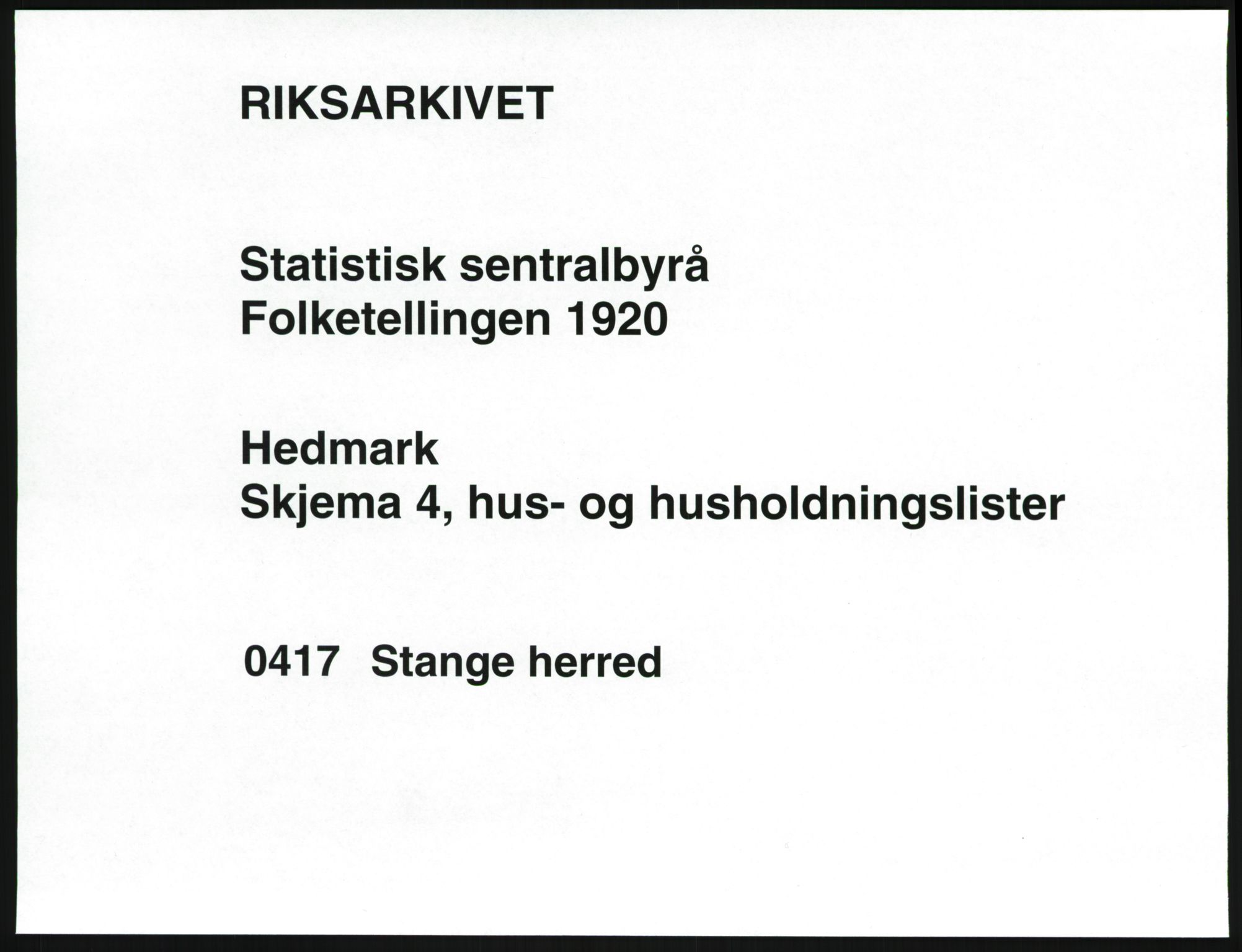 SAH, Folketelling 1920 for 0417 Stange herred, 1920, s. 59