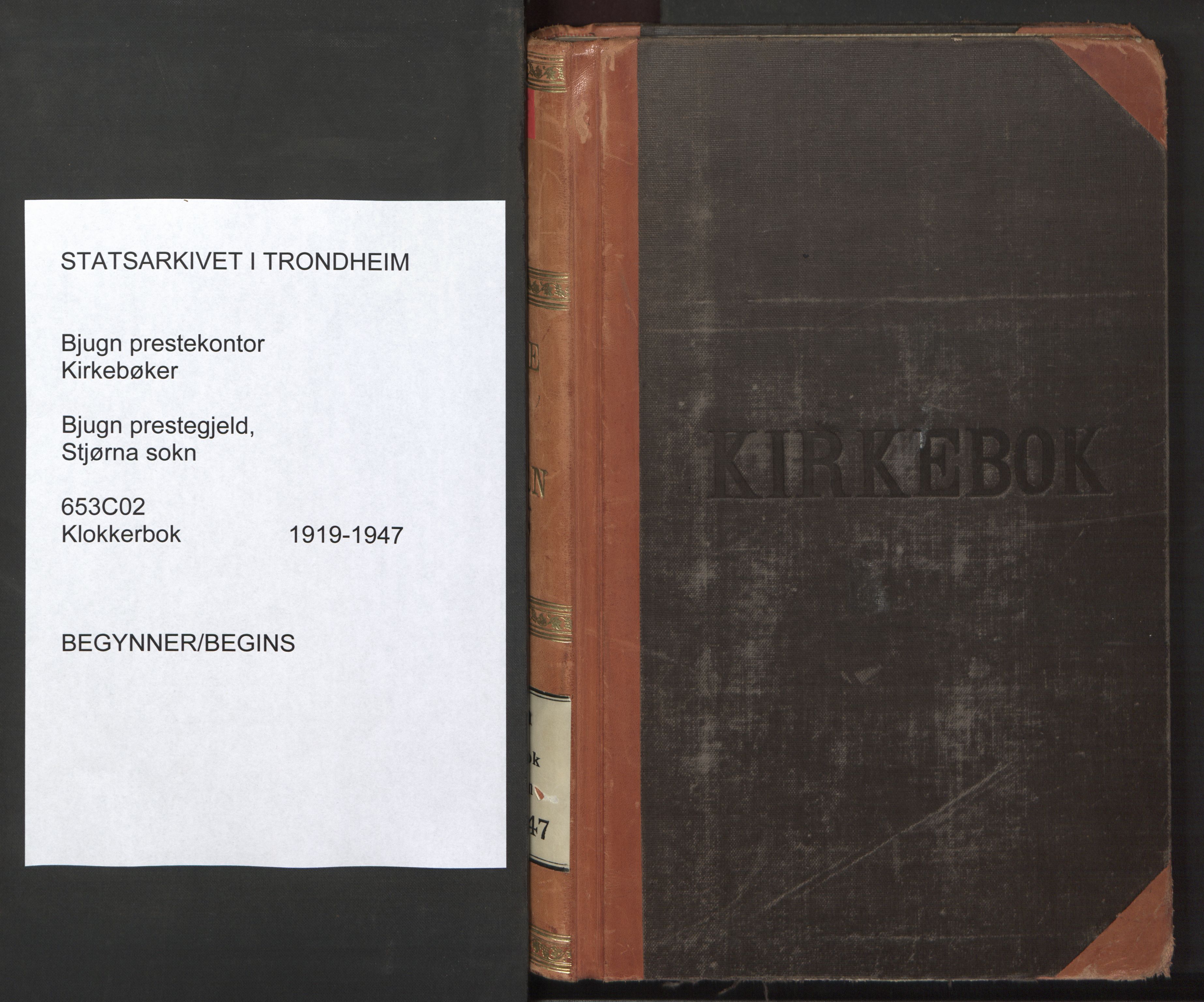 Ministerialprotokoller, klokkerbøker og fødselsregistre - Sør-Trøndelag, SAT/A-1456/653/L0658: Klokkerbok nr. 653C02, 1919-1947