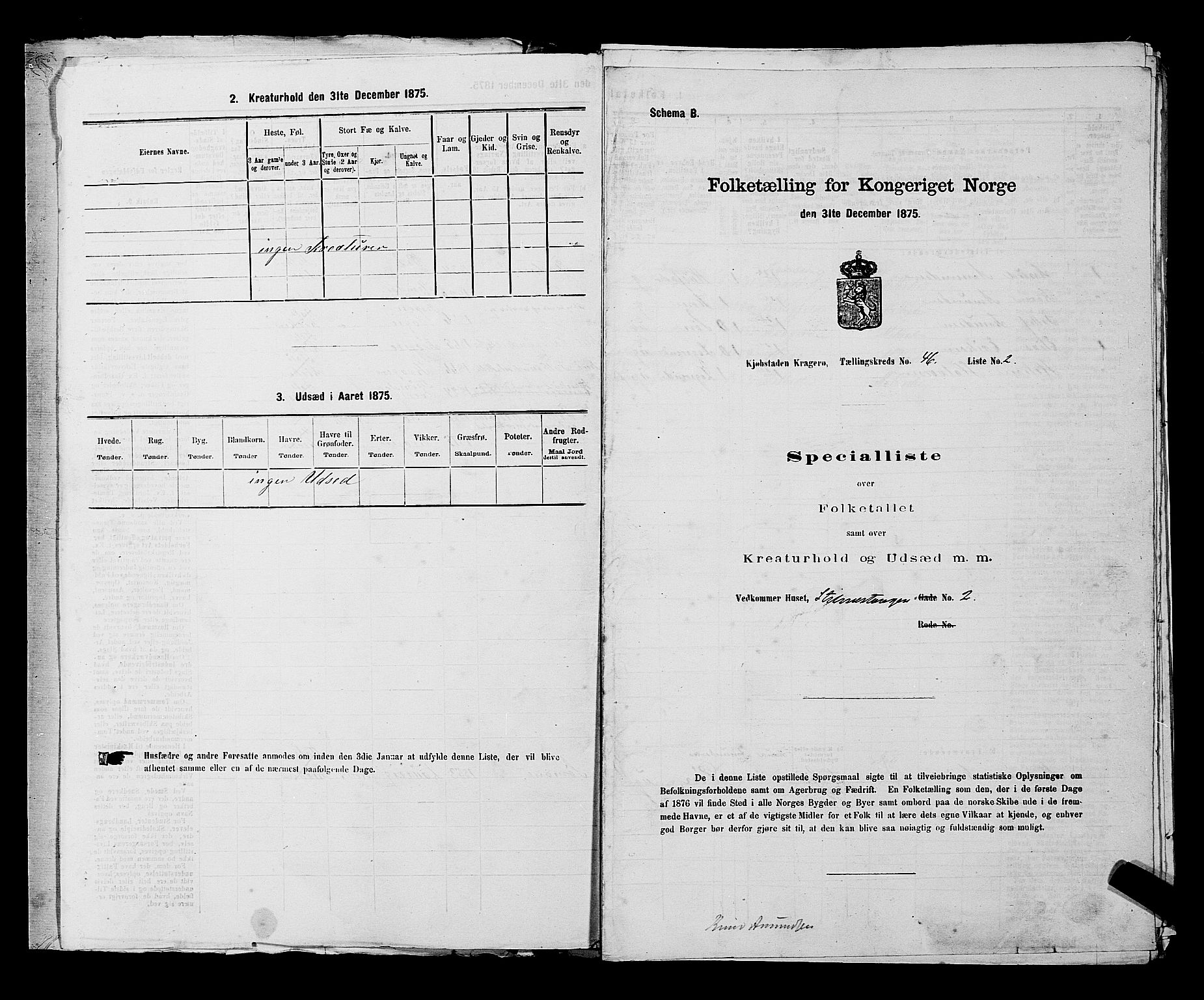 SAKO, Folketelling 1875 for 0801P Kragerø prestegjeld, 1875, s. 1016