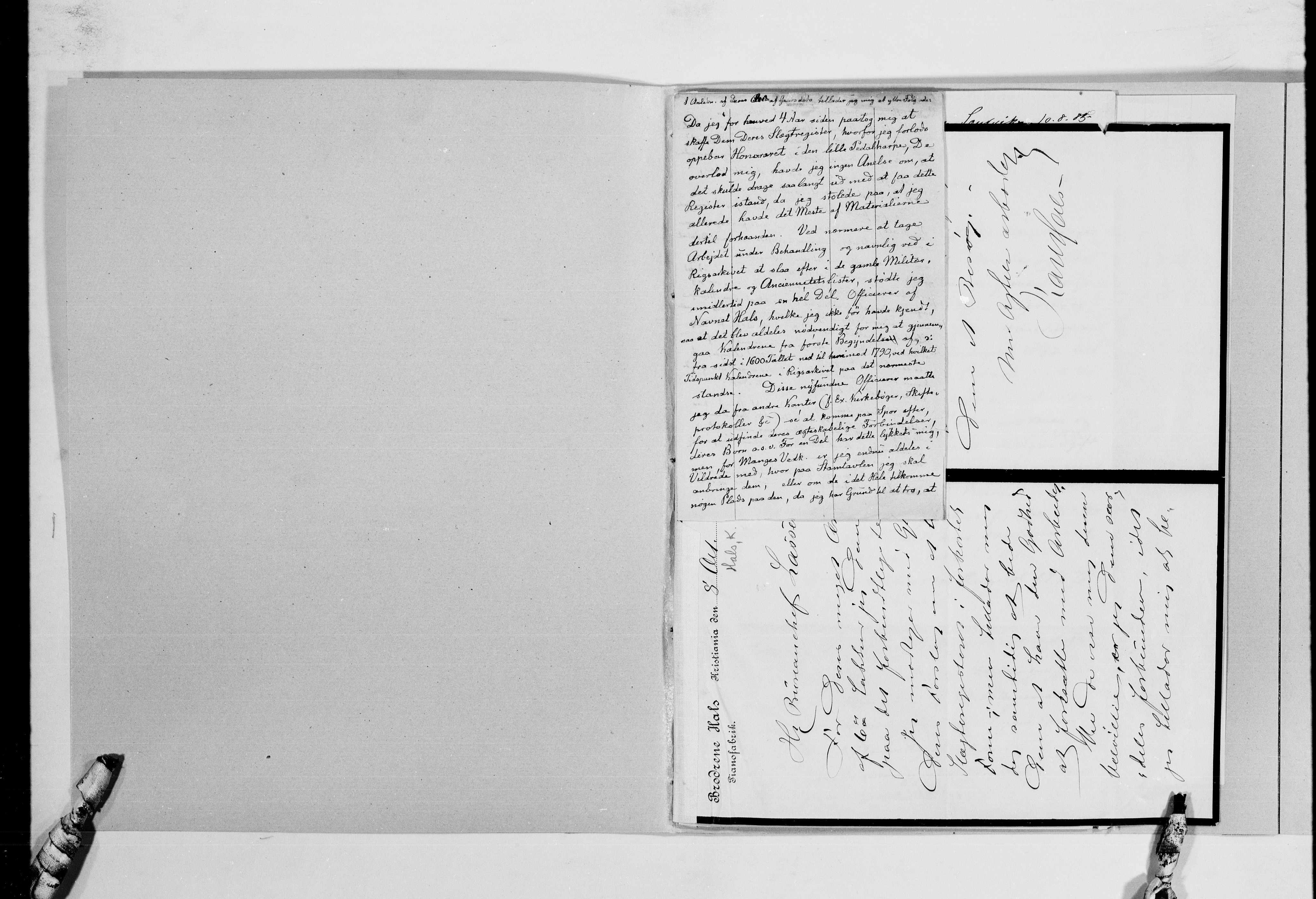 Lassens samlinger, AV/RA-PA-0051/G/L0098: Alfabetisk ordnede brev til Wilhelm Lassen: Hagemann - Jørgensen, 1815-1907, s. 23