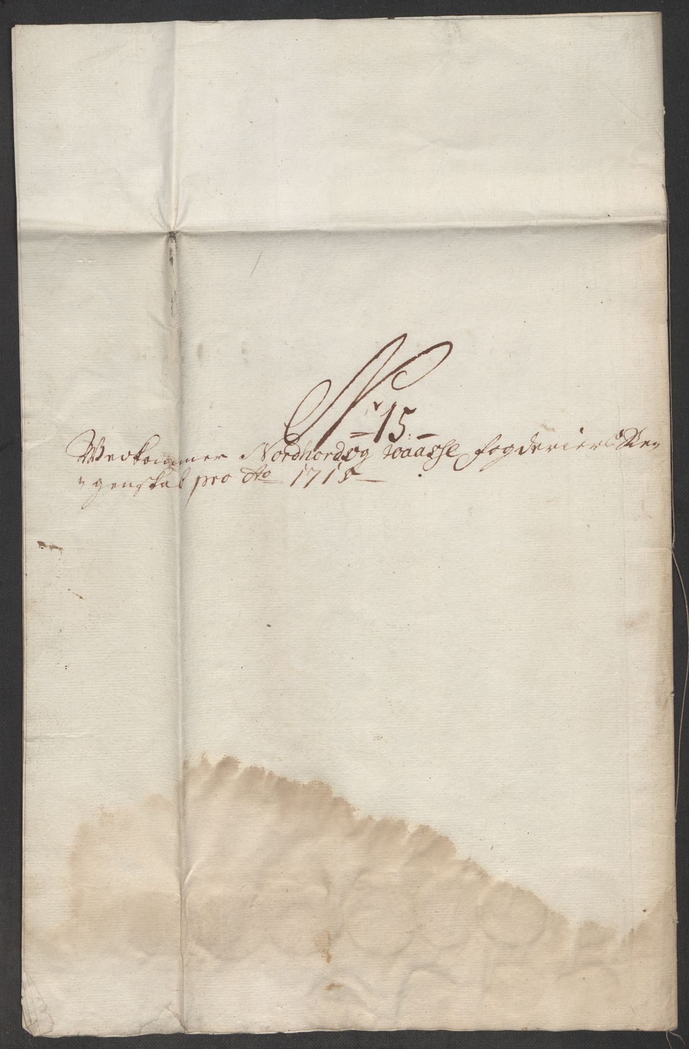 Rentekammeret inntil 1814, Reviderte regnskaper, Fogderegnskap, AV/RA-EA-4092/R51/L3198: Fogderegnskap Nordhordland og Voss, 1715, s. 128