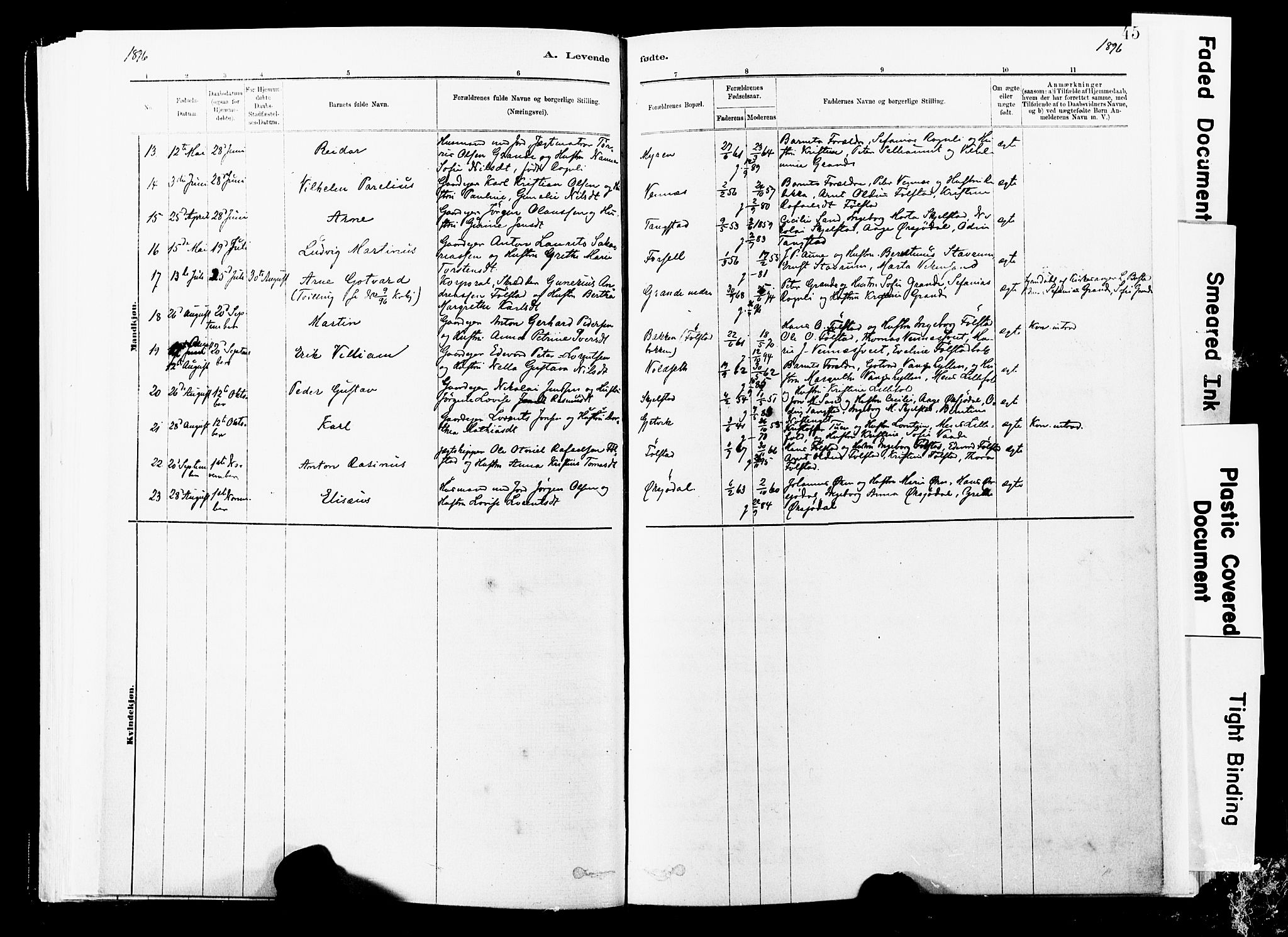 Ministerialprotokoller, klokkerbøker og fødselsregistre - Nord-Trøndelag, SAT/A-1458/744/L0420: Ministerialbok nr. 744A04, 1882-1904, s. 45