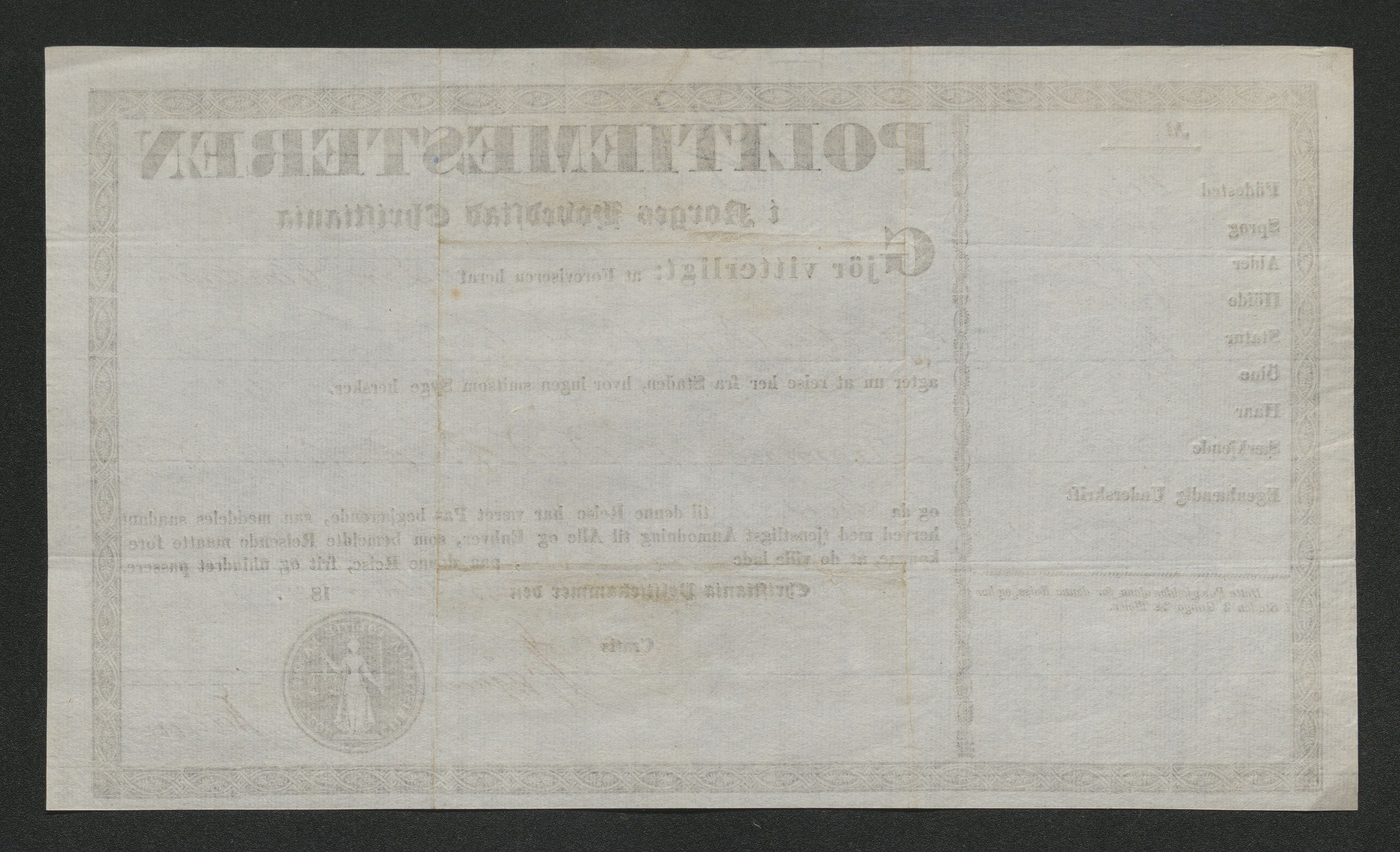 Drammen politikammer, AV/SAKO-A-623/I/Ia/Iab/L0006: Innleverte pass, 1841-1842, s. 49