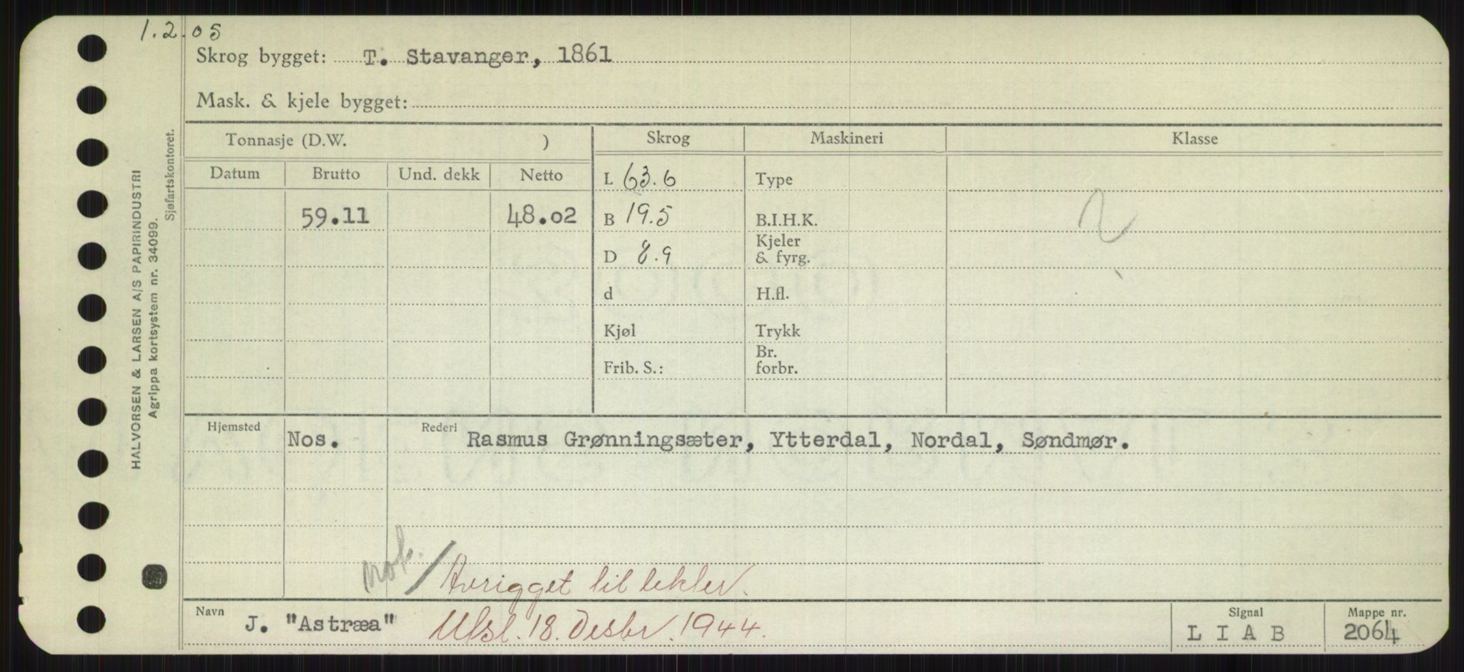 Sjøfartsdirektoratet med forløpere, Skipsmålingen, RA/S-1627/H/Hd/L0002: Fartøy, Apa-Axe, s. 339