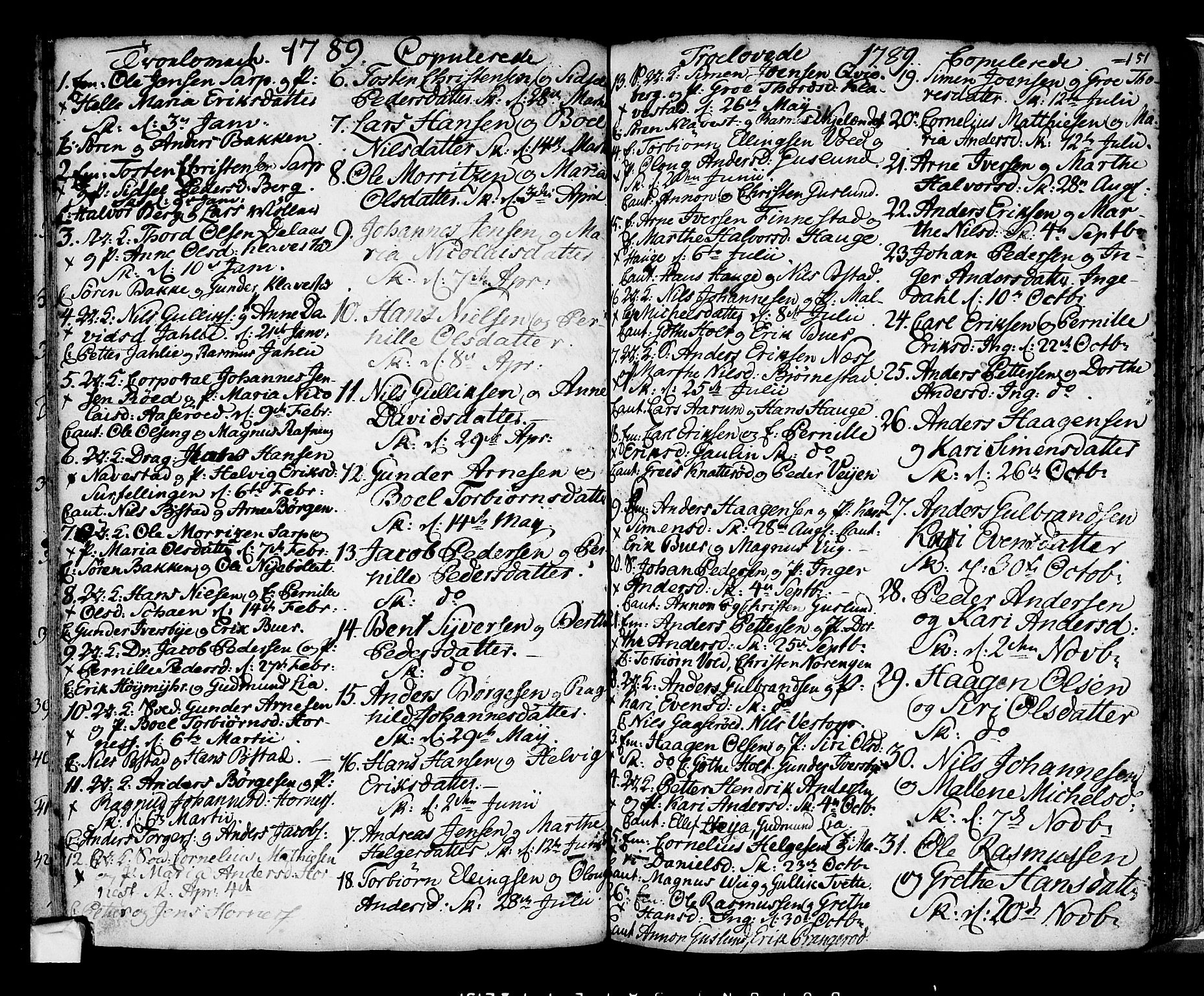 Skjeberg prestekontor Kirkebøker, SAO/A-10923/F/Fa/L0002: Ministerialbok nr. I 2, 1726-1791, s. 151