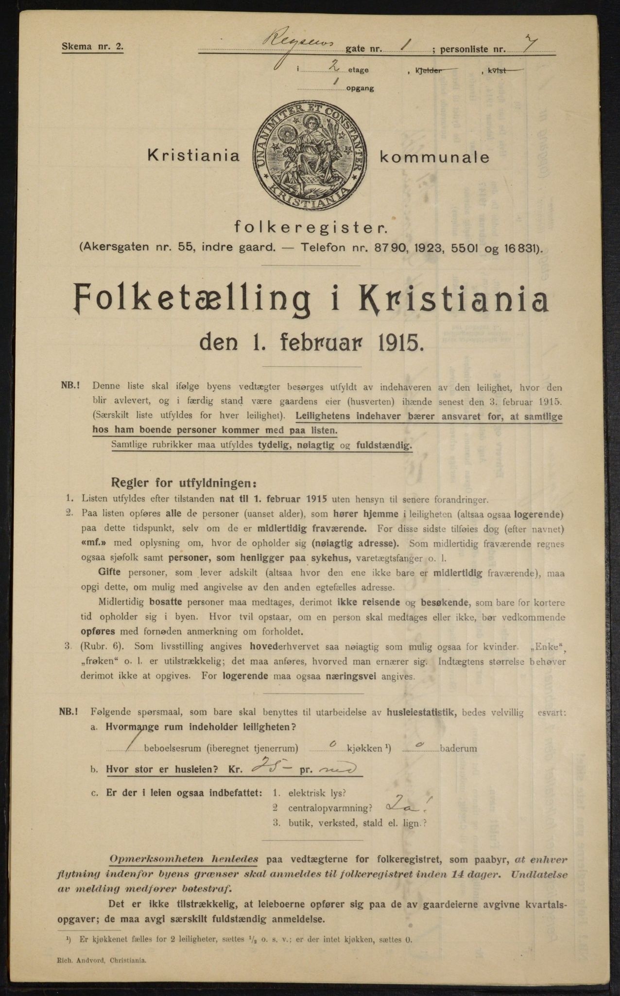 OBA, Kommunal folketelling 1.2.1915 for Kristiania, 1915, s. 48741