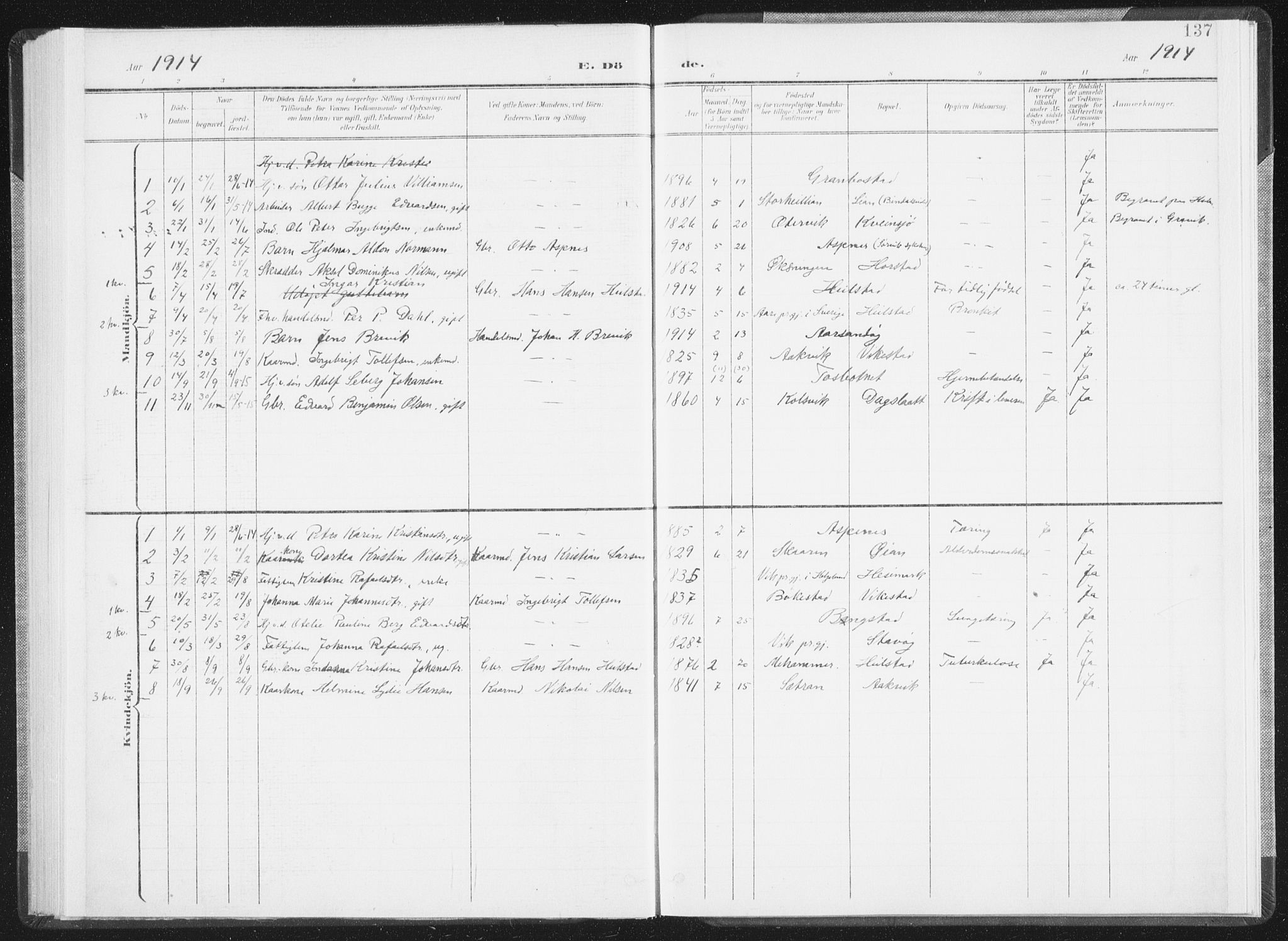 Ministerialprotokoller, klokkerbøker og fødselsregistre - Nordland, AV/SAT-A-1459/810/L0153: Ministerialbok nr. 810A12, 1899-1914, s. 137